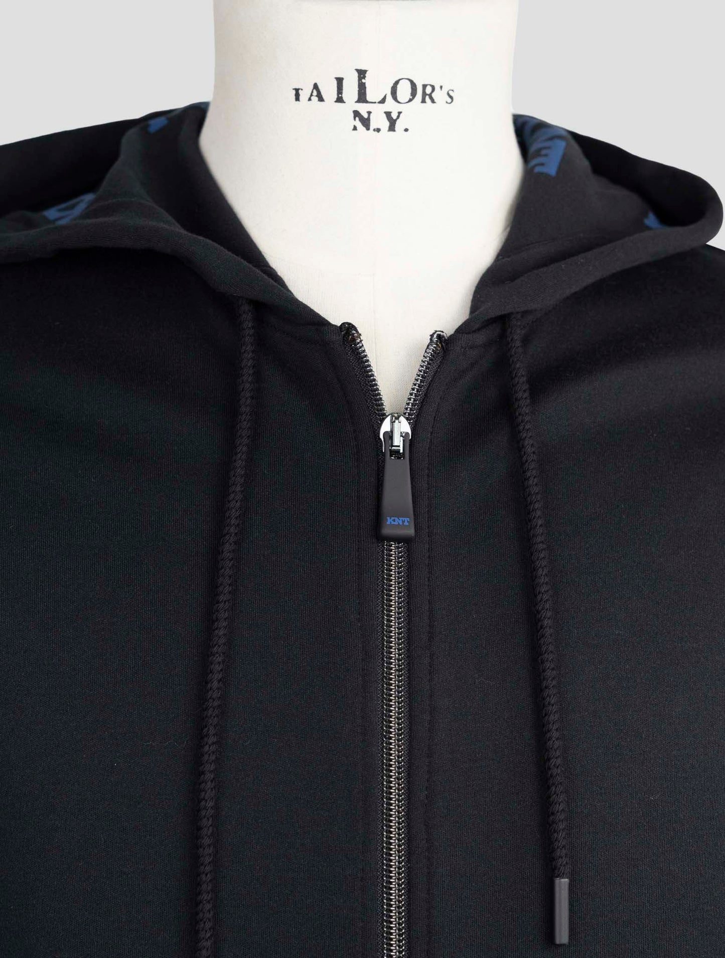 Kiton Knt Black Cotton Sweater Full Zip