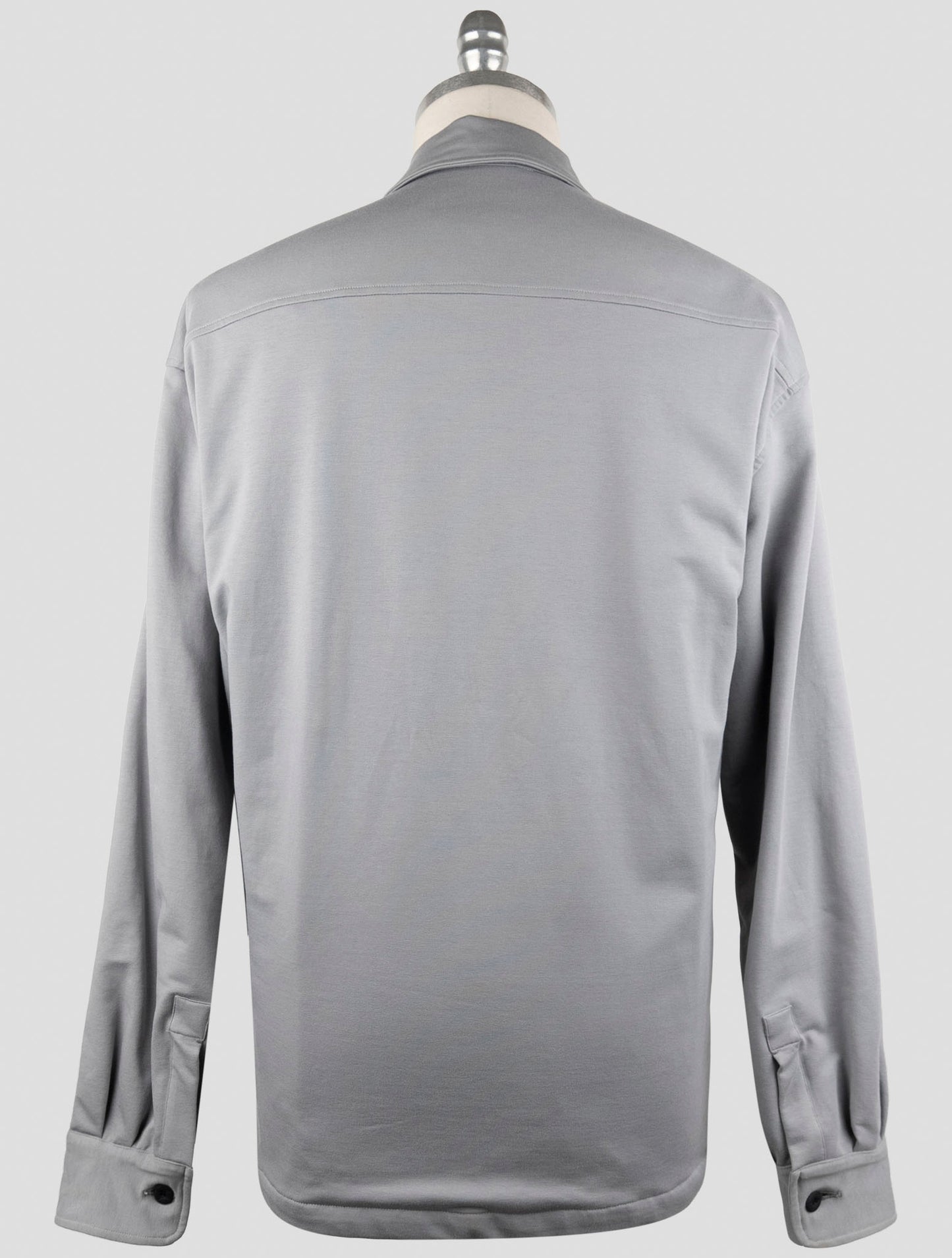 Kiton Knt Gray Cotton Ea Coat