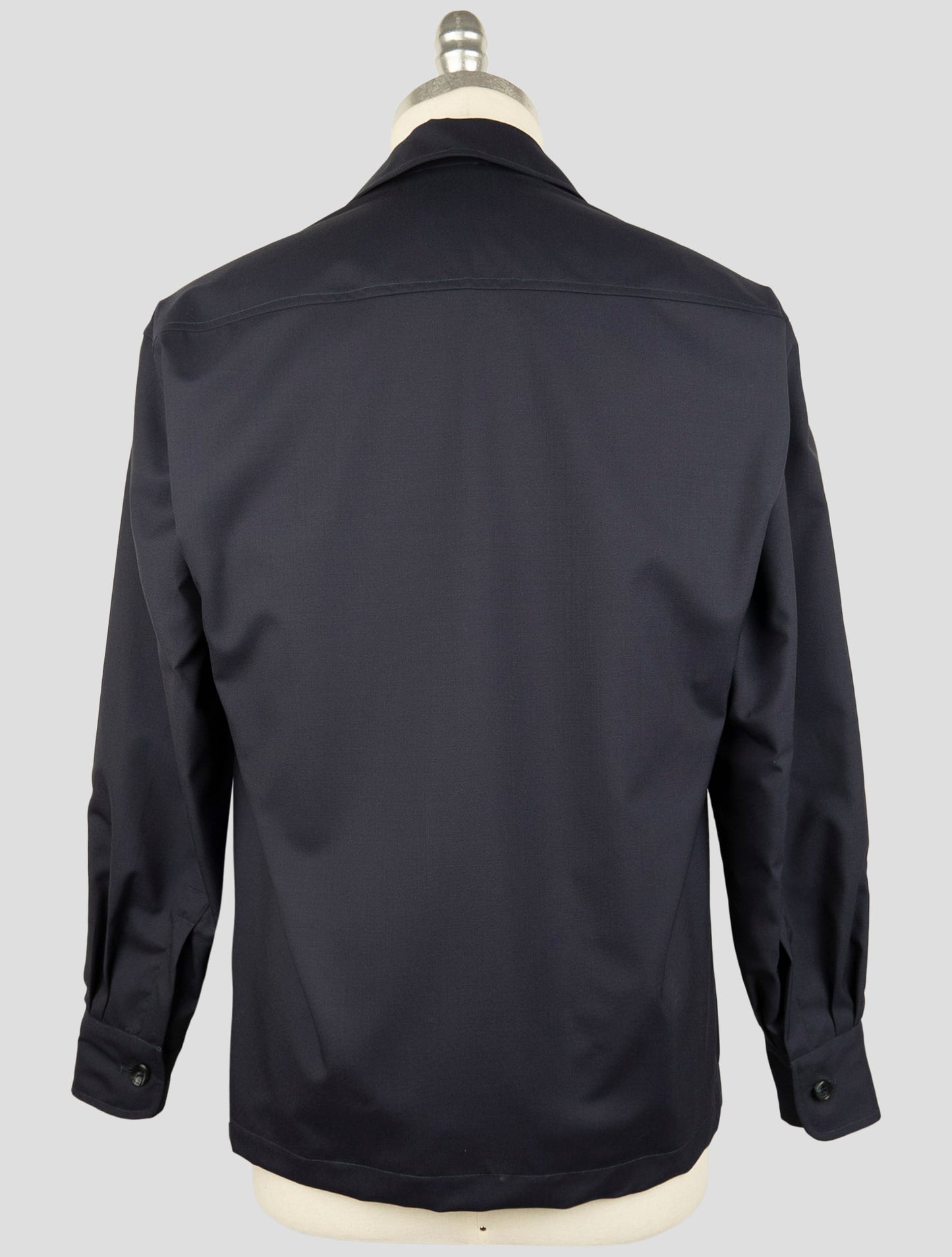Kiton Knt Blue Wool Coat