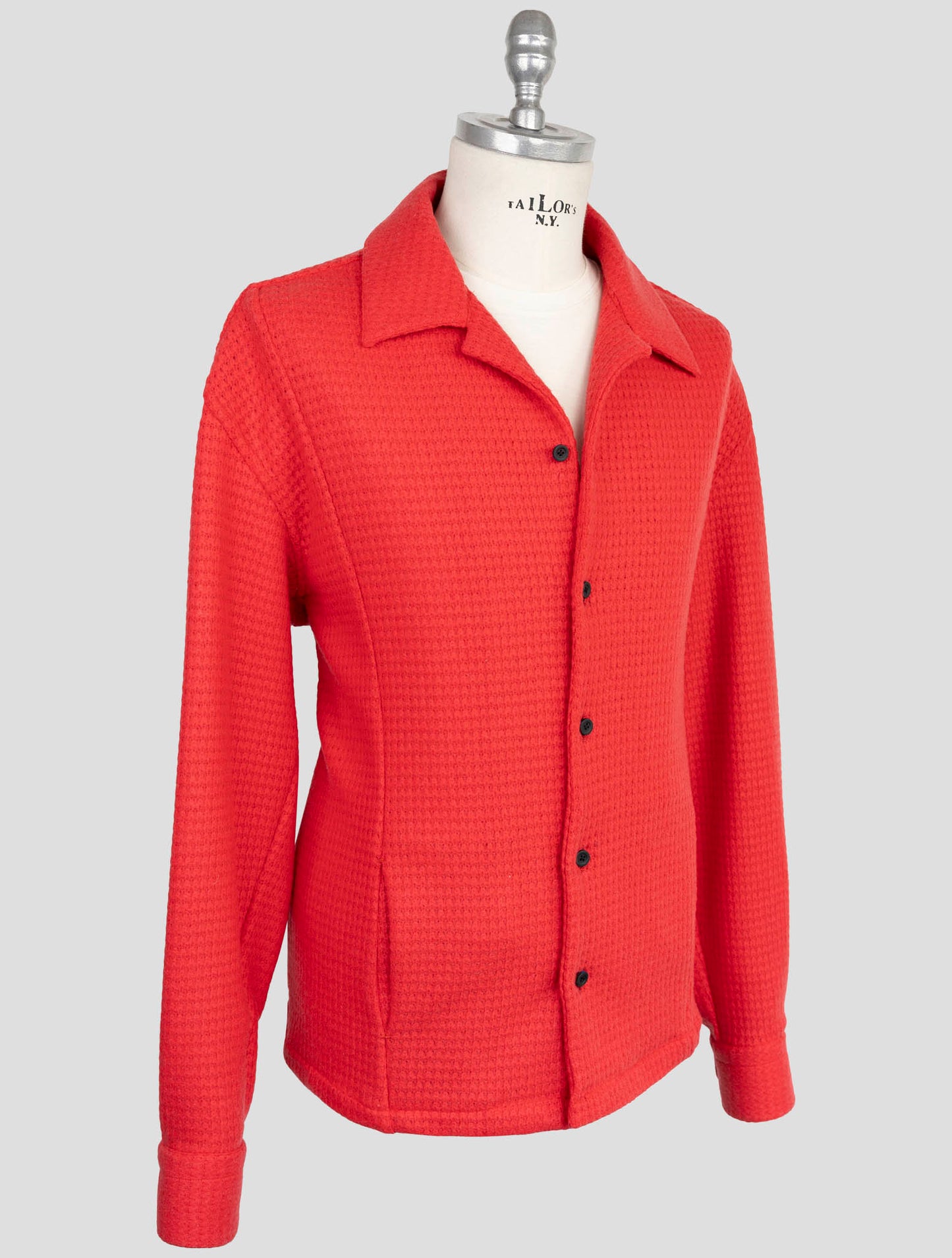 Kiton Knt Red Wool Pa Overshirt