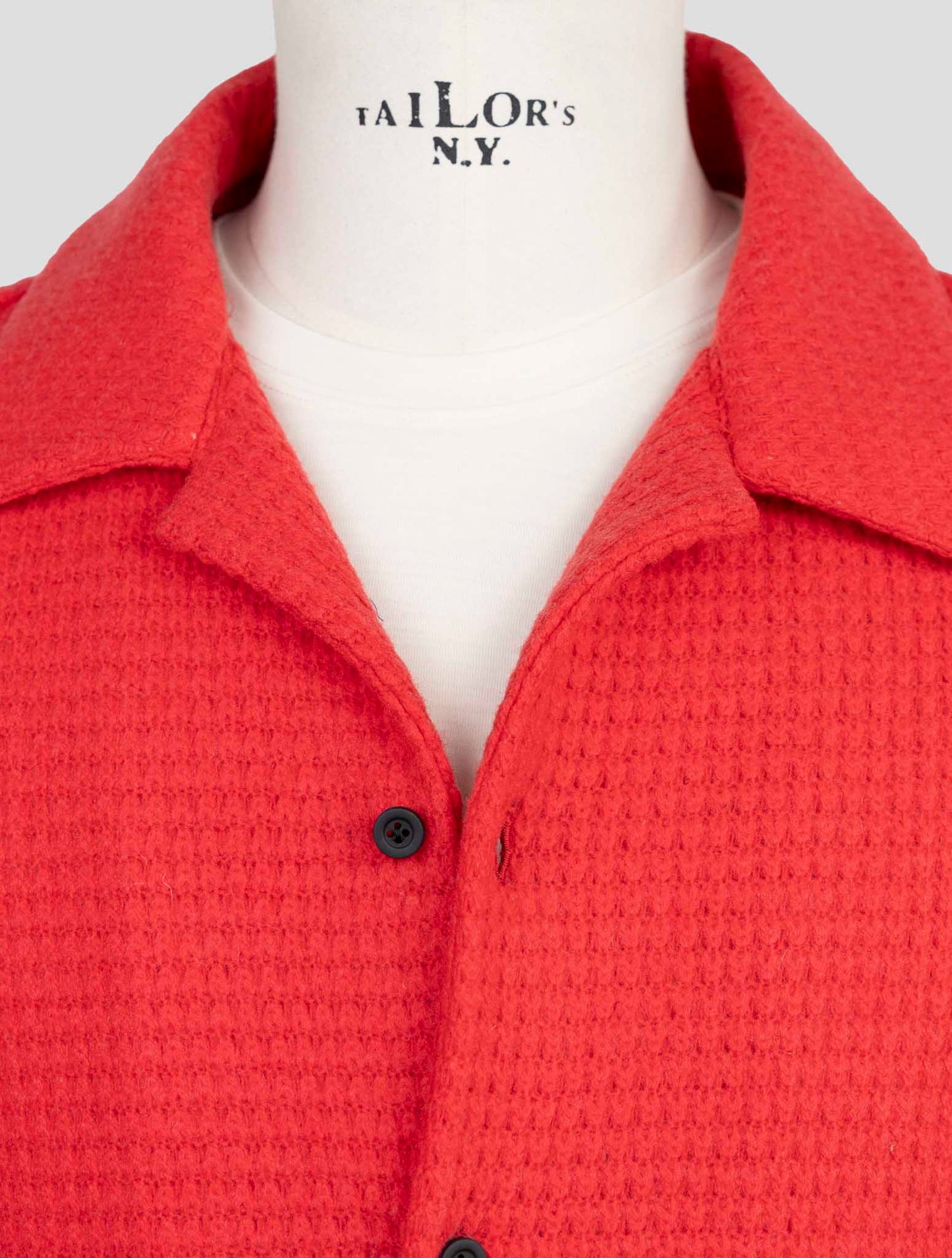Kiton Knt Red Wool Pa Overshirt
