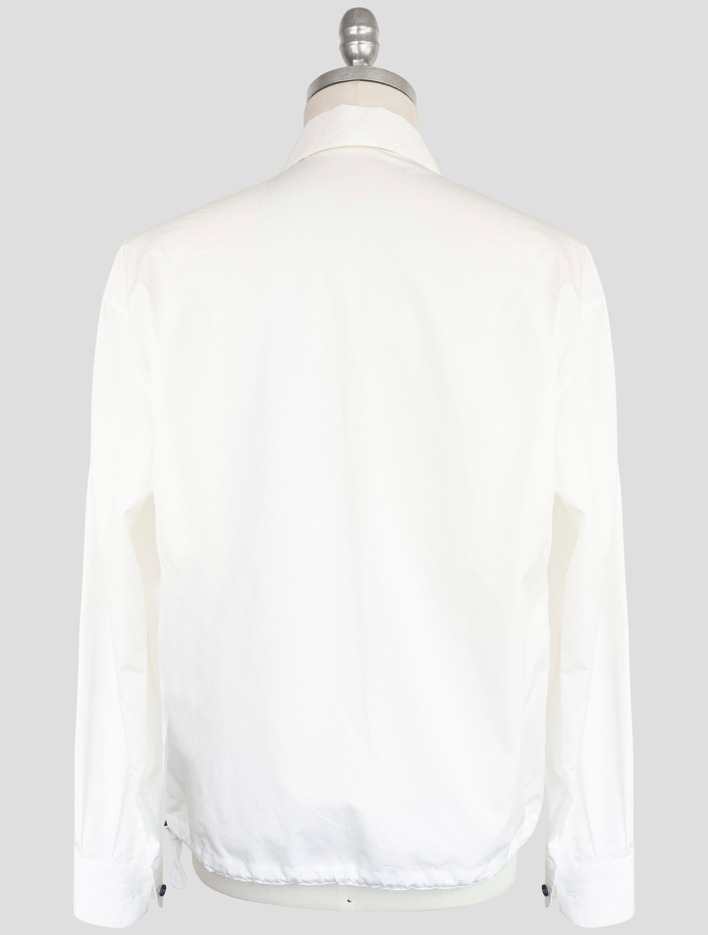 kiton Knt White Cotton Coat