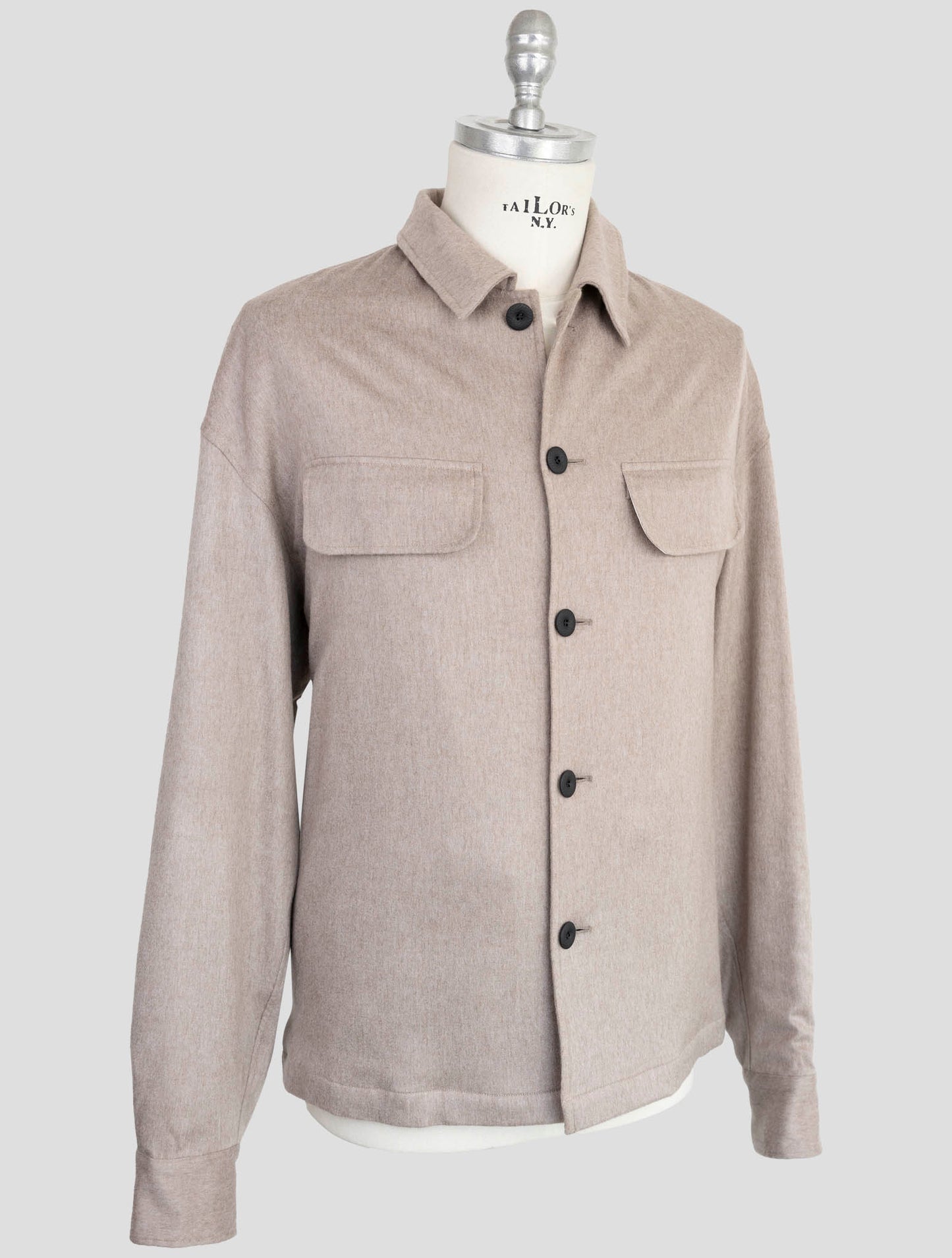 kiton Knt Brown Cashmere Pa Ea Overshirt