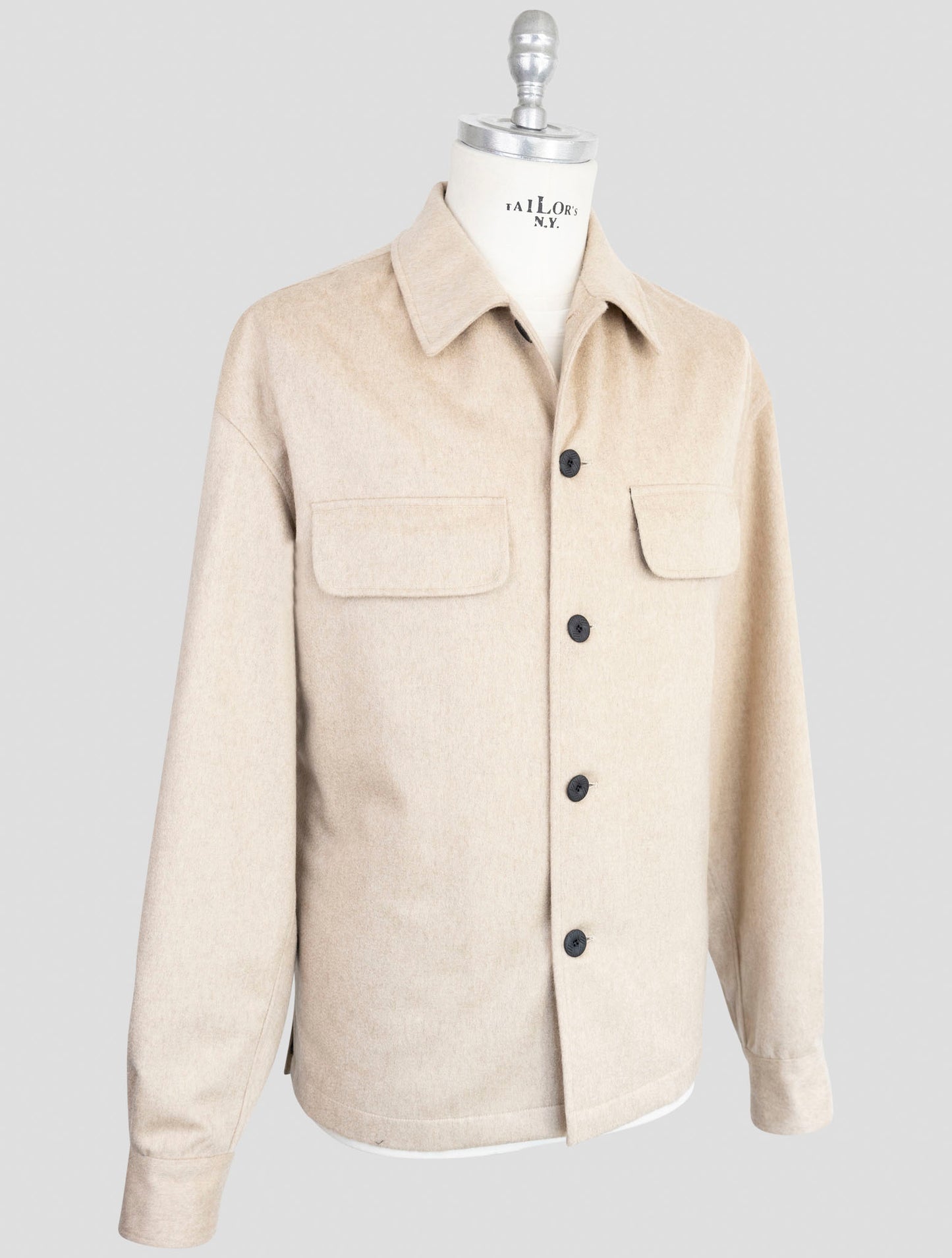 kiton Knt Beige Cashmere Overshirt
