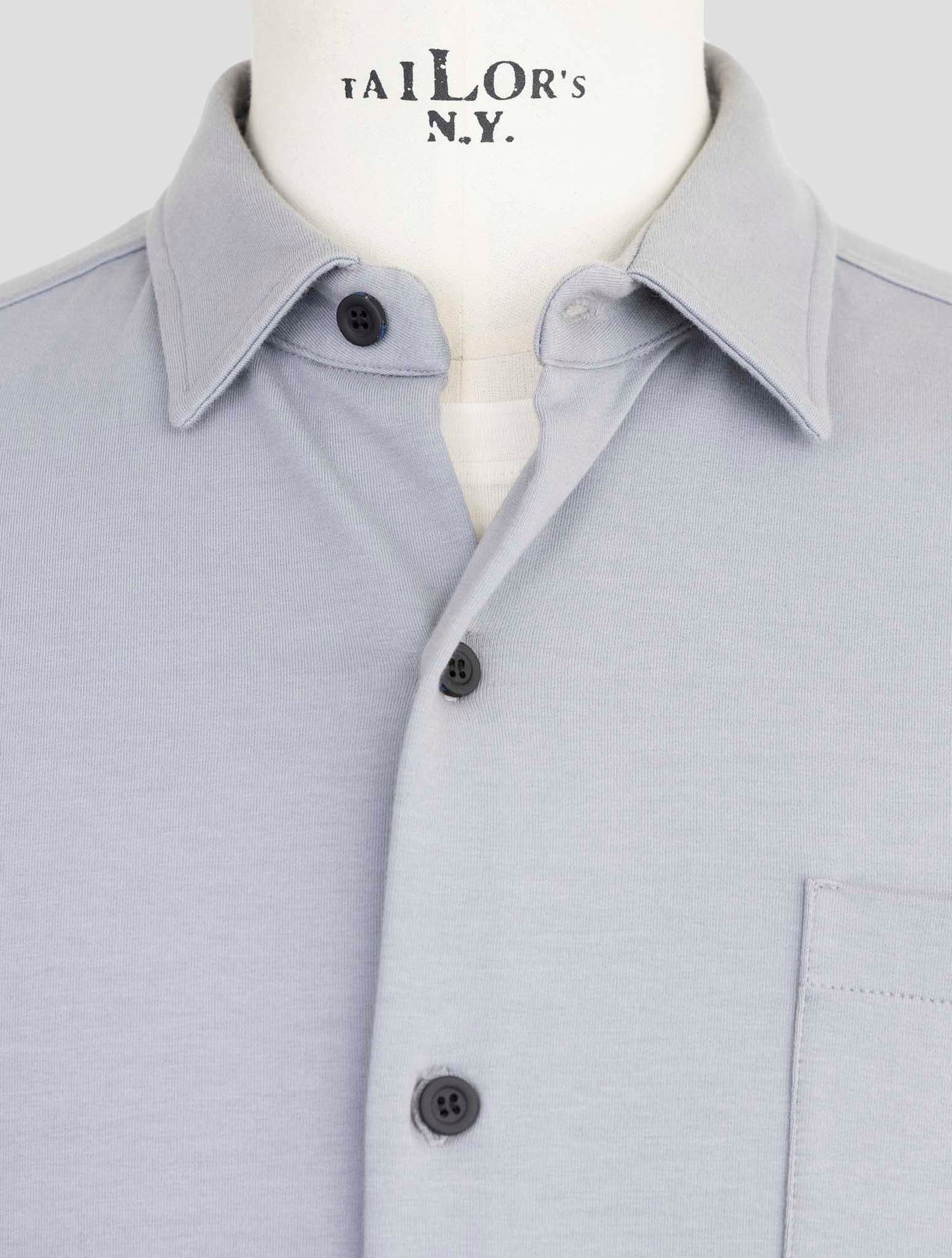 kiton Knt Gray Cotton Ea Overshirt