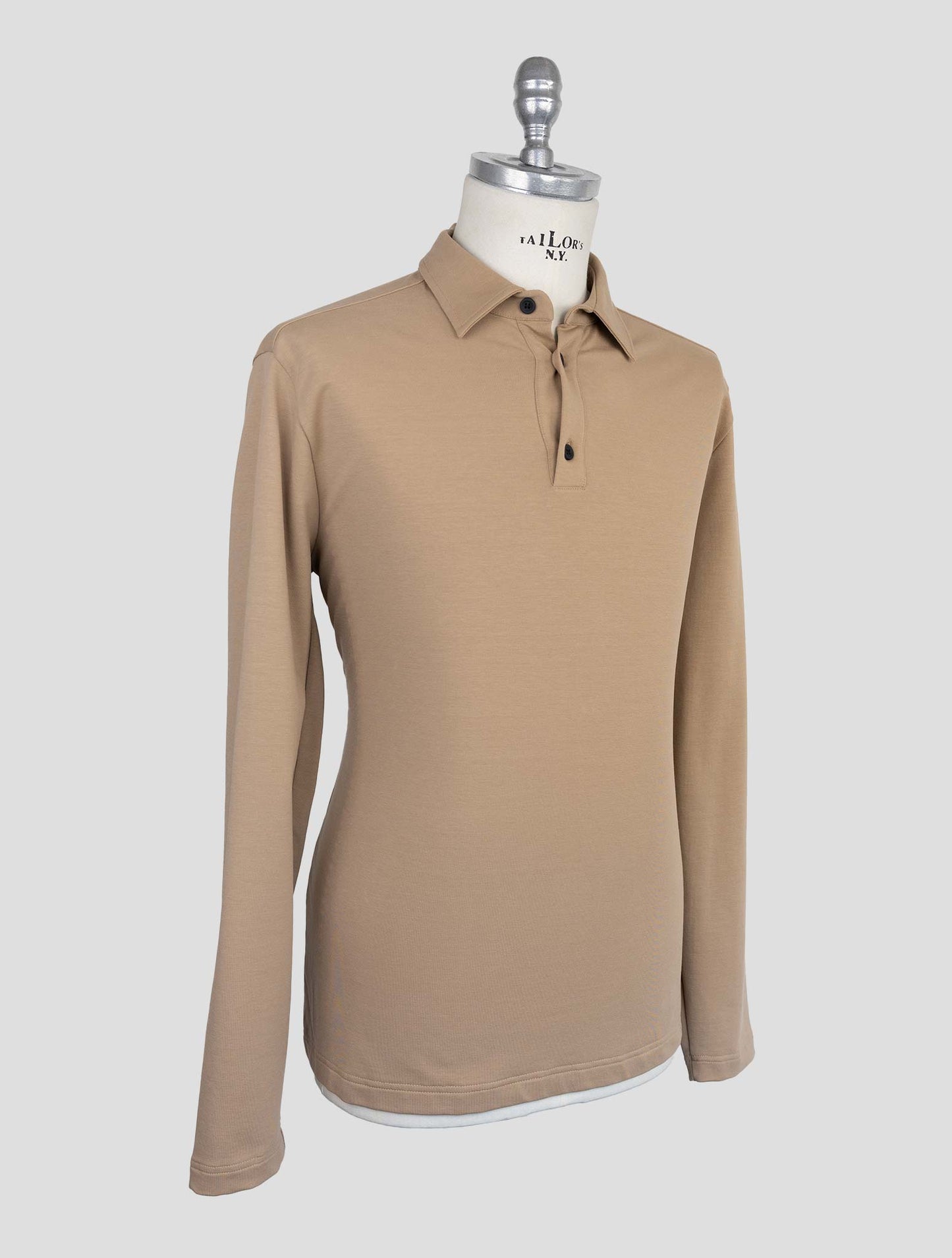 Kiton Knt Beige Cotton Ea Sweater Polo