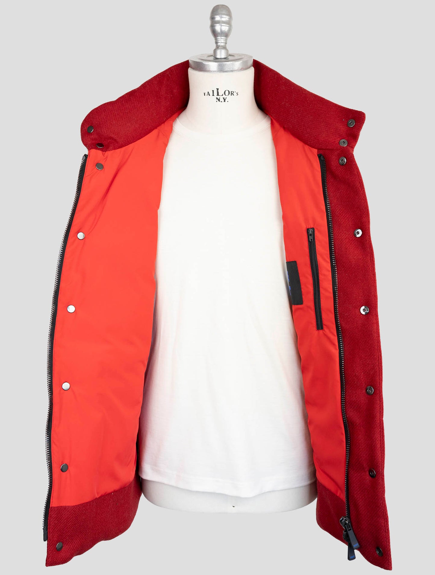 Kiton Knt Blue Virgin Wool Coat Gilet