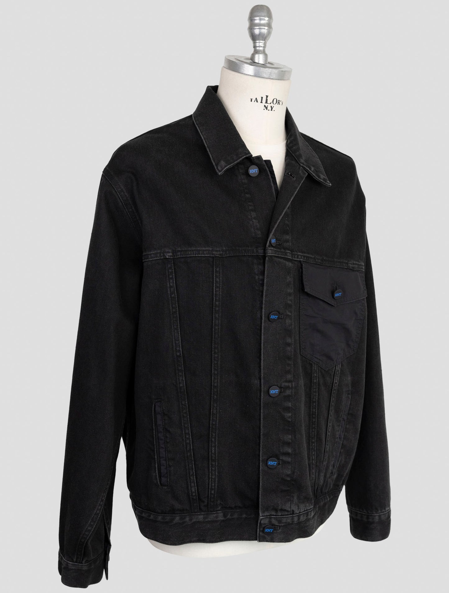 Kiton Knt Black Cotton Ea Coat