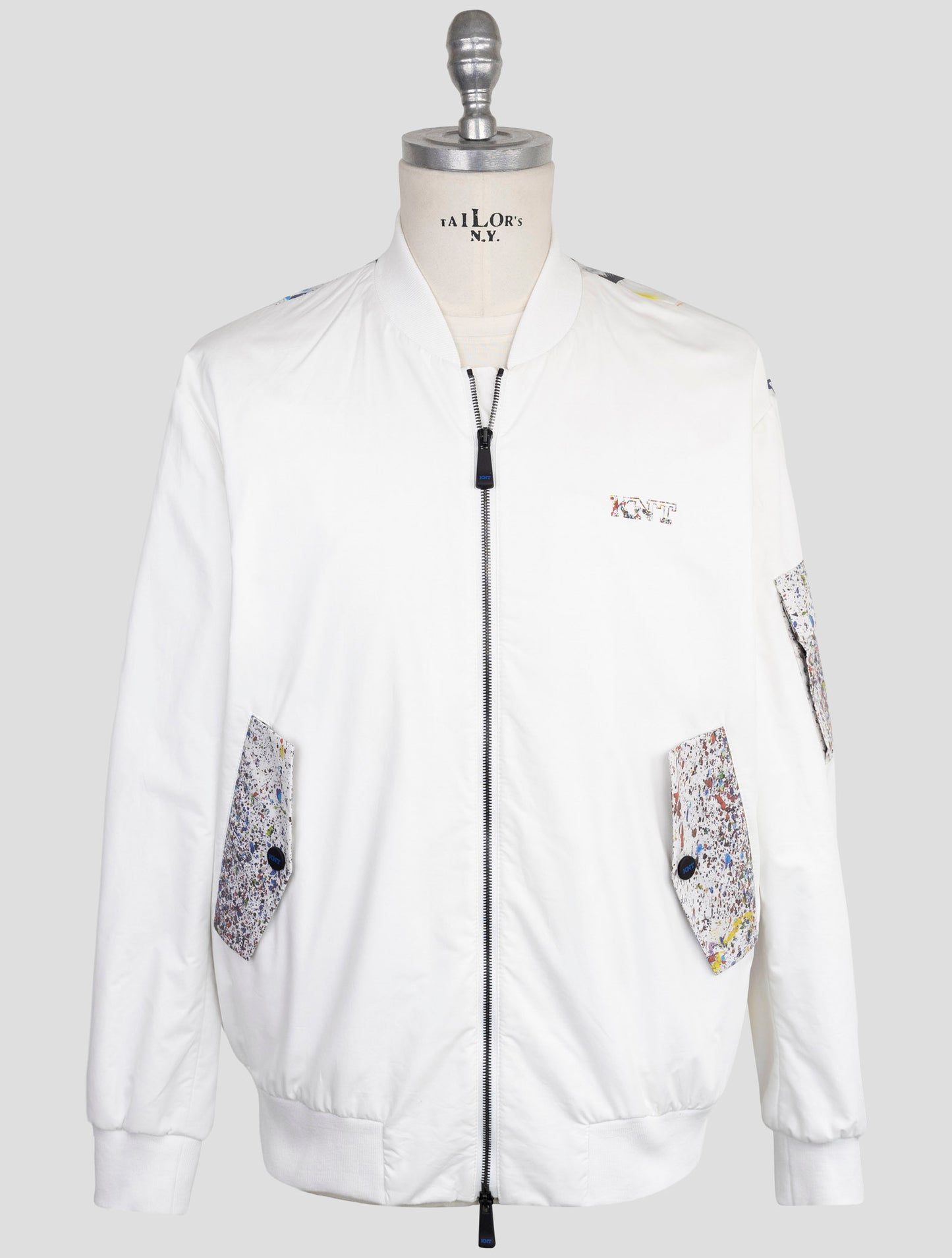 Kiton Knt White Cotton Coat
