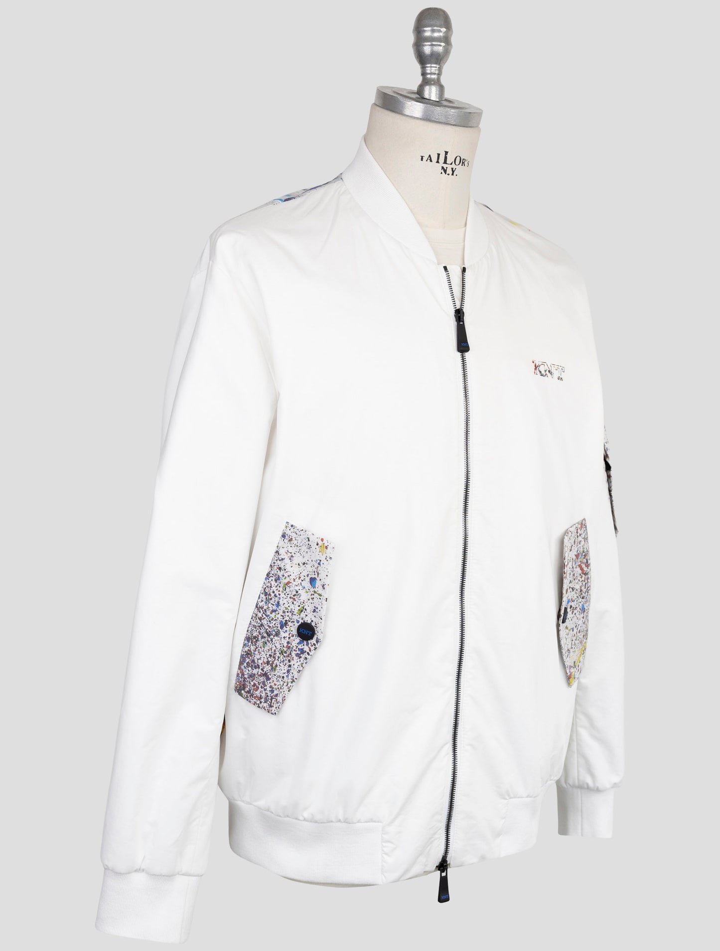 Kiton Knt White Cotton Coat