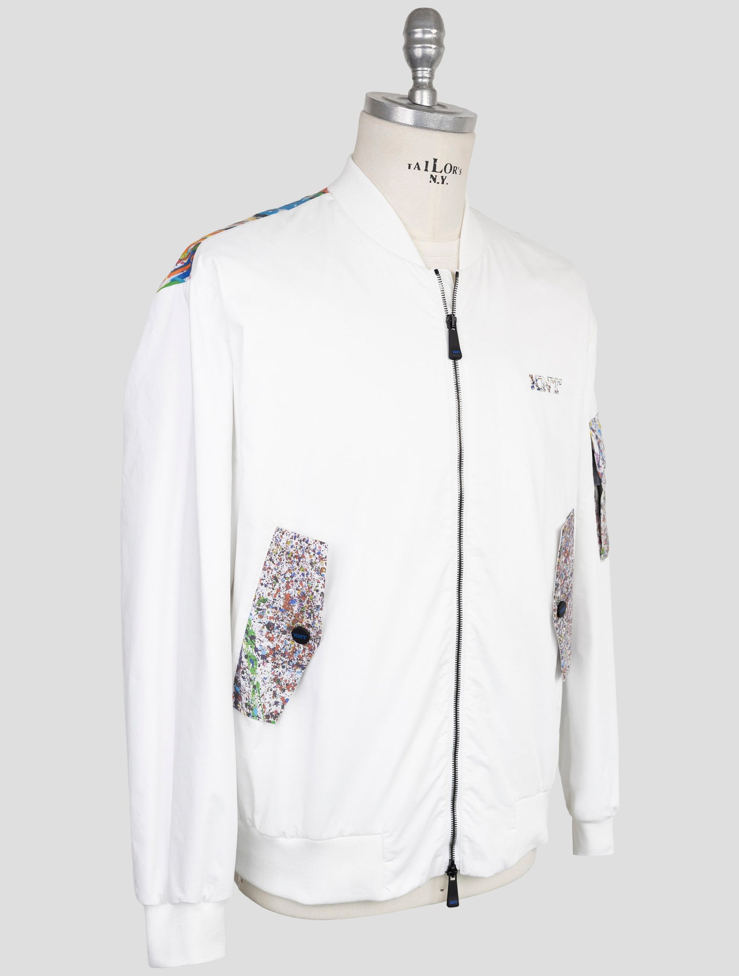 Kiton Knt White Cotton Coat