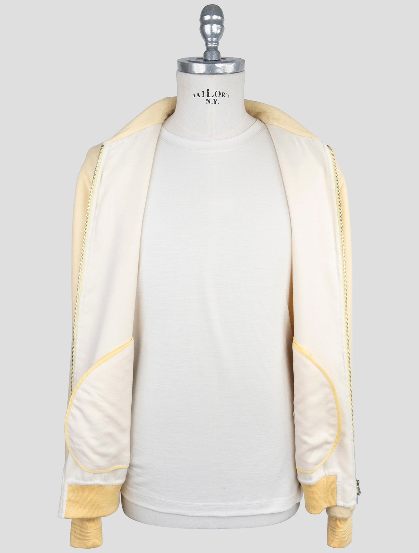 Kiton Yellow Cashmere Silk Coat