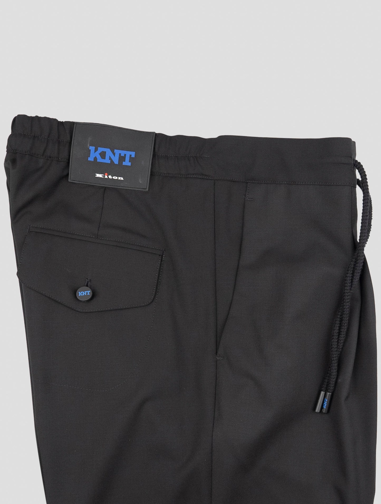 kiton Knt Black Wool Pant