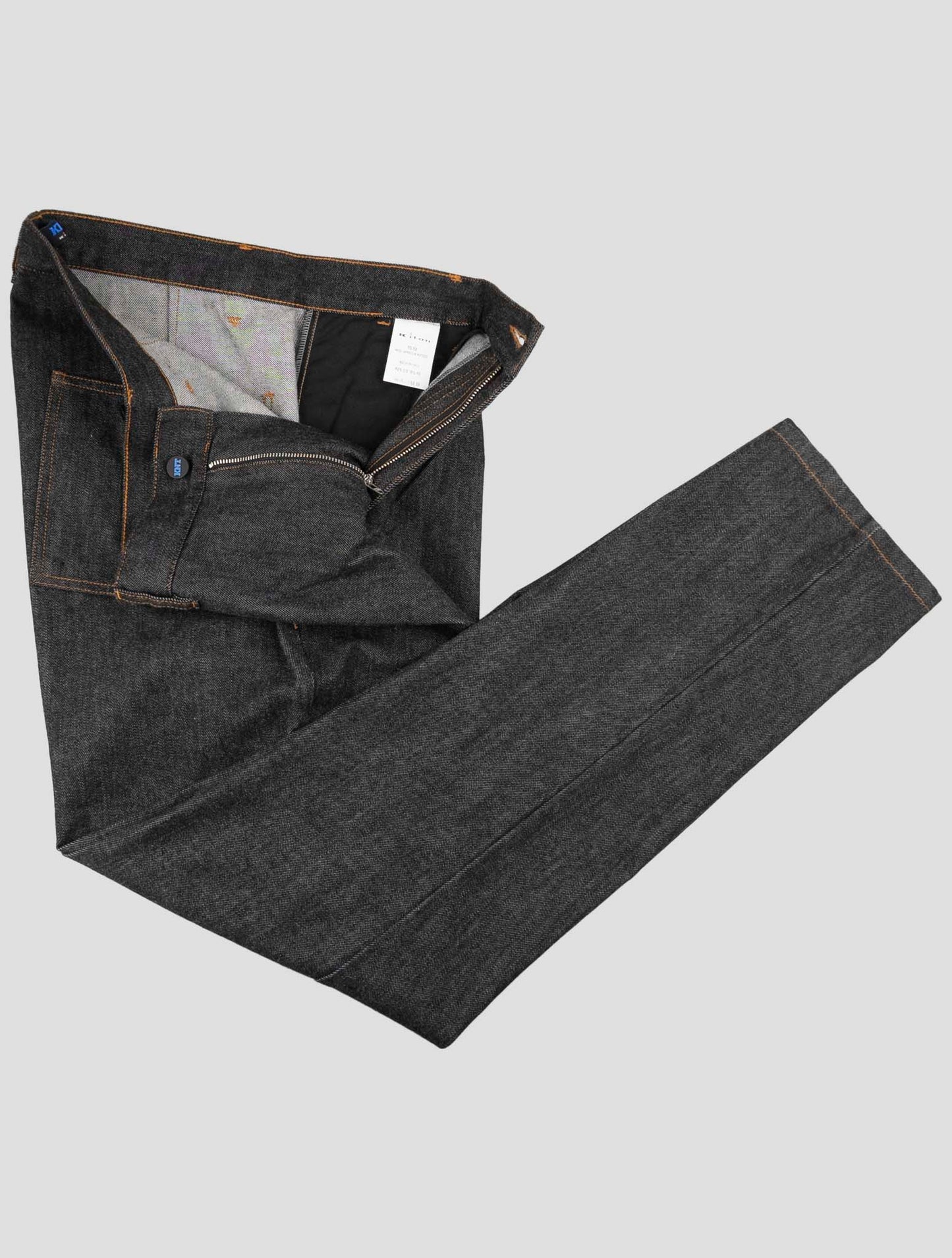 Kiton Knt Dark Gray Cotton Pe Pants
