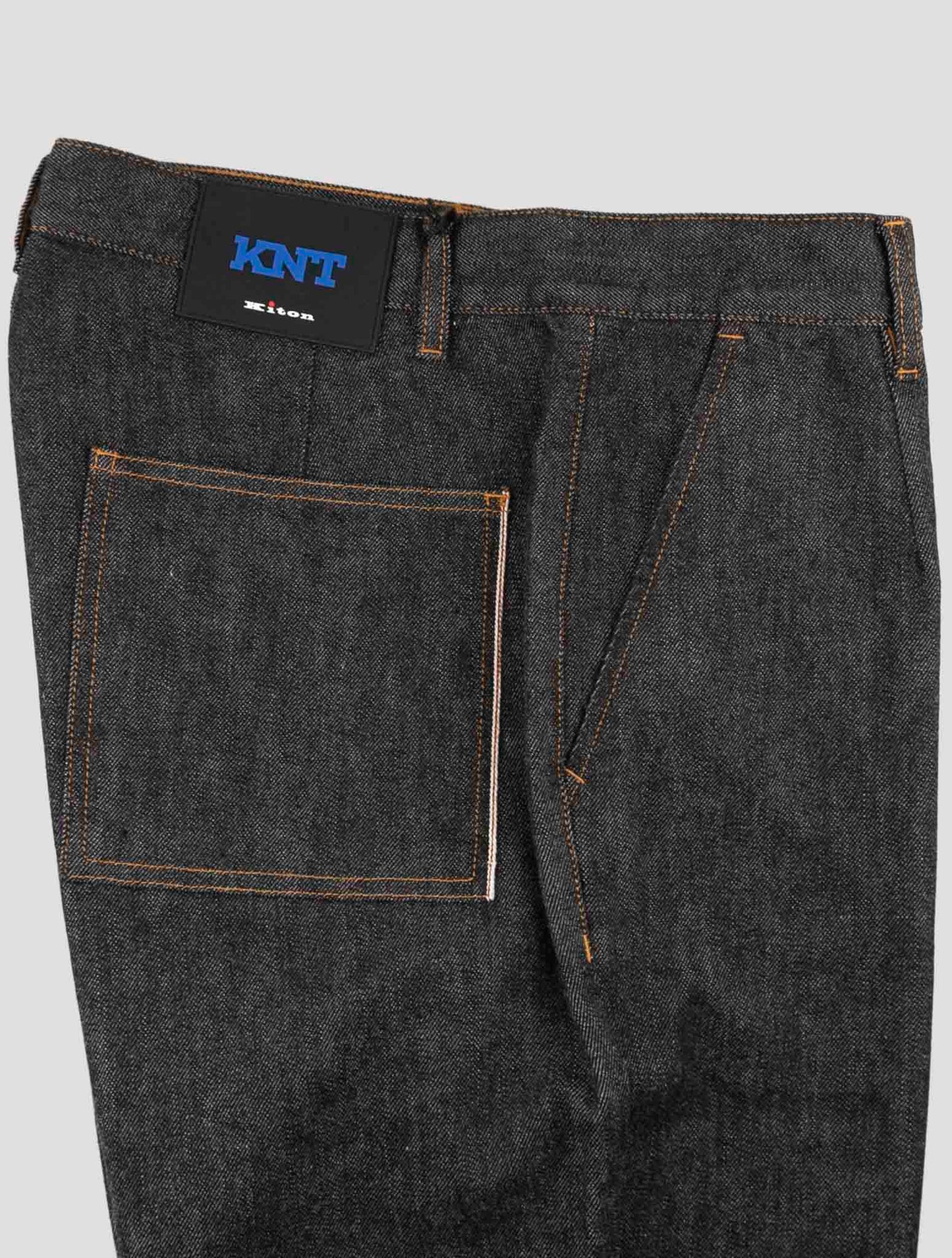 Kiton Knt Dark Gray Cotton Pe Pants
