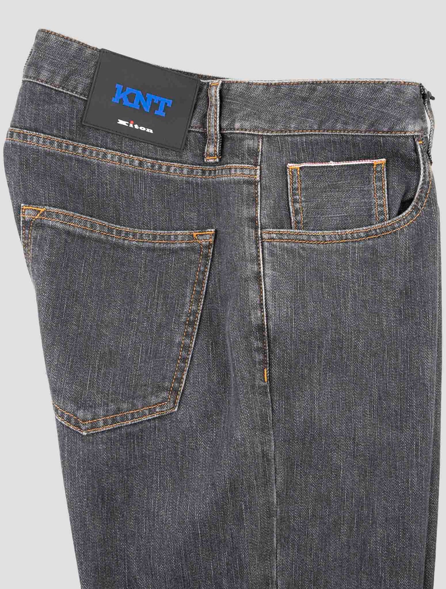 Kiton Knt Dark Gray Cotton Pe Jeans