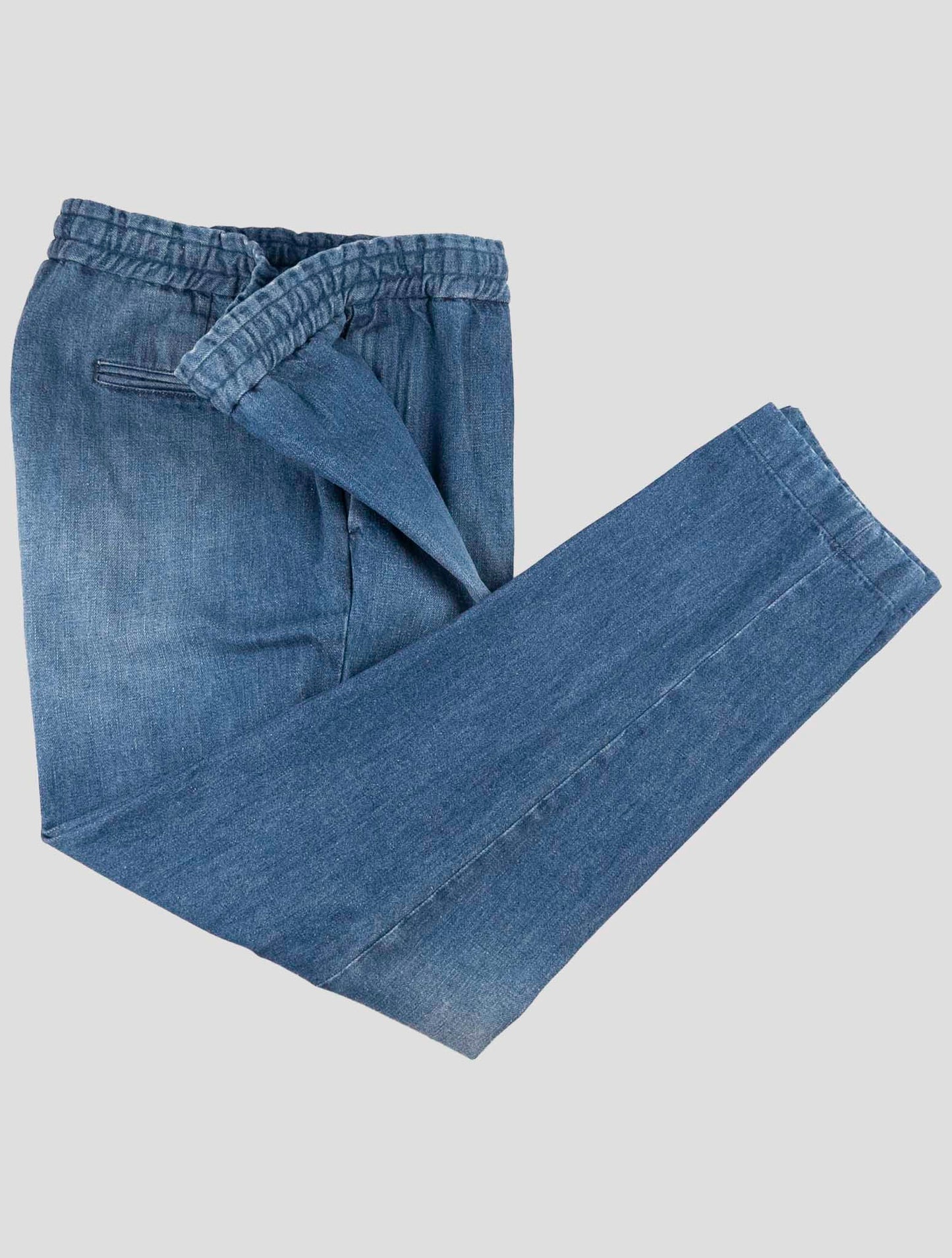 Kiton Knt Blue Cotton Ea Pants