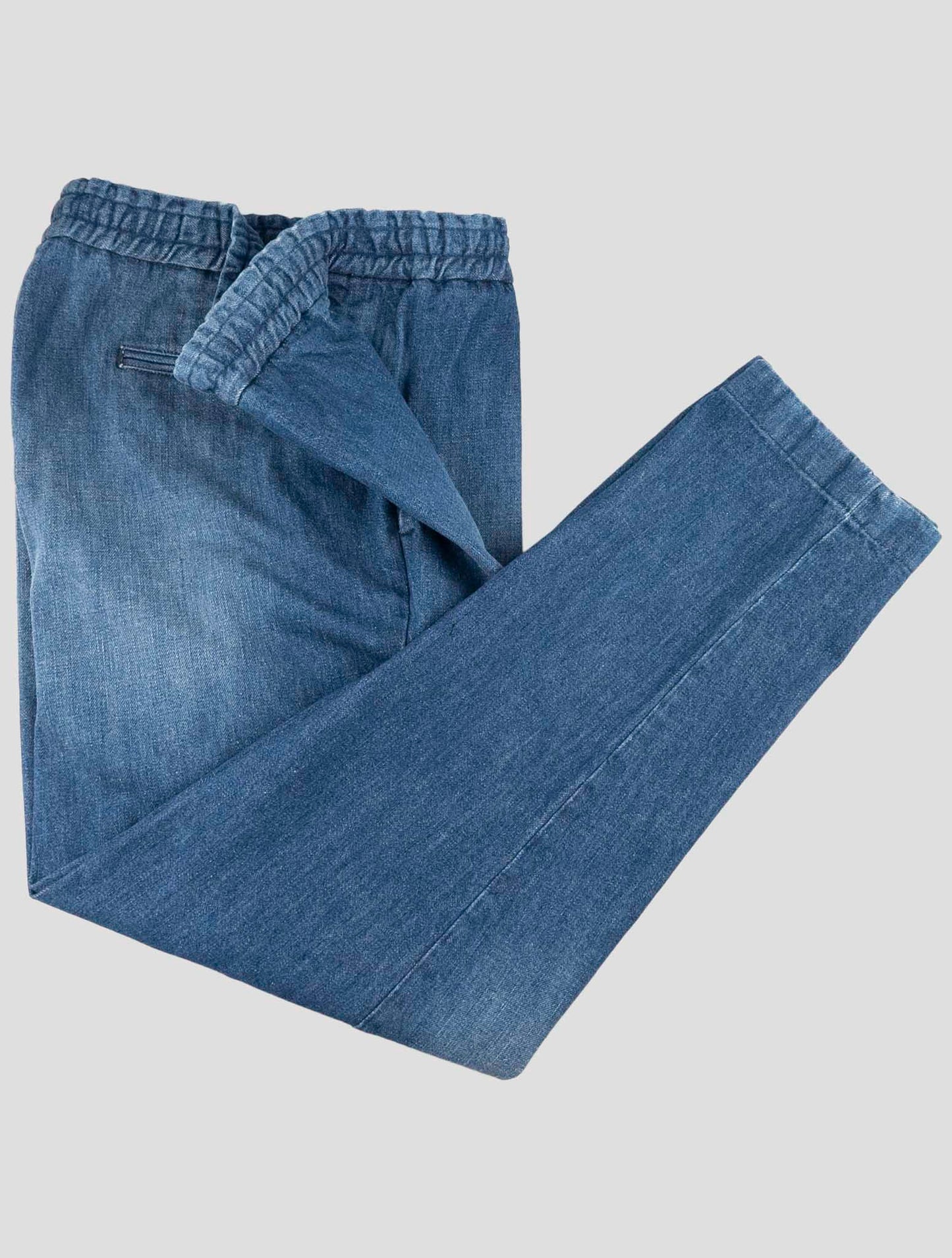Kiton Knt Blue Cotton Ea Pants