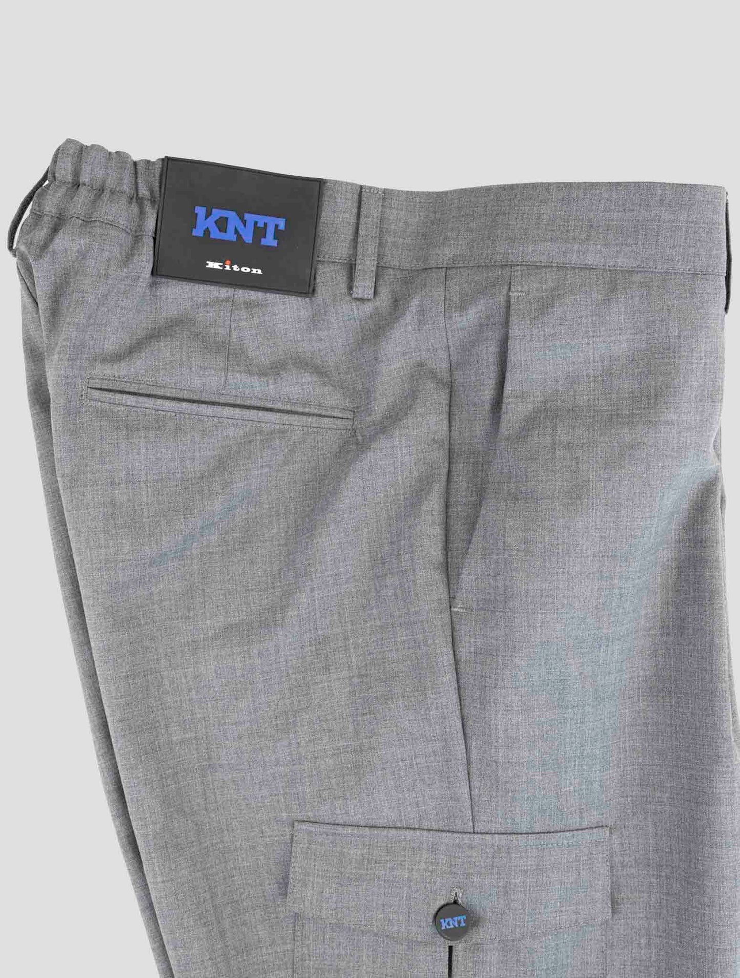 Kiton Knt Gray Wool Cargo Pants