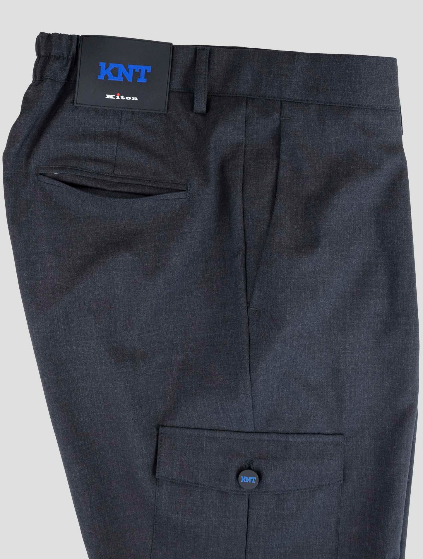 Kiton Knt Dark Gray Wool Cargo Pants