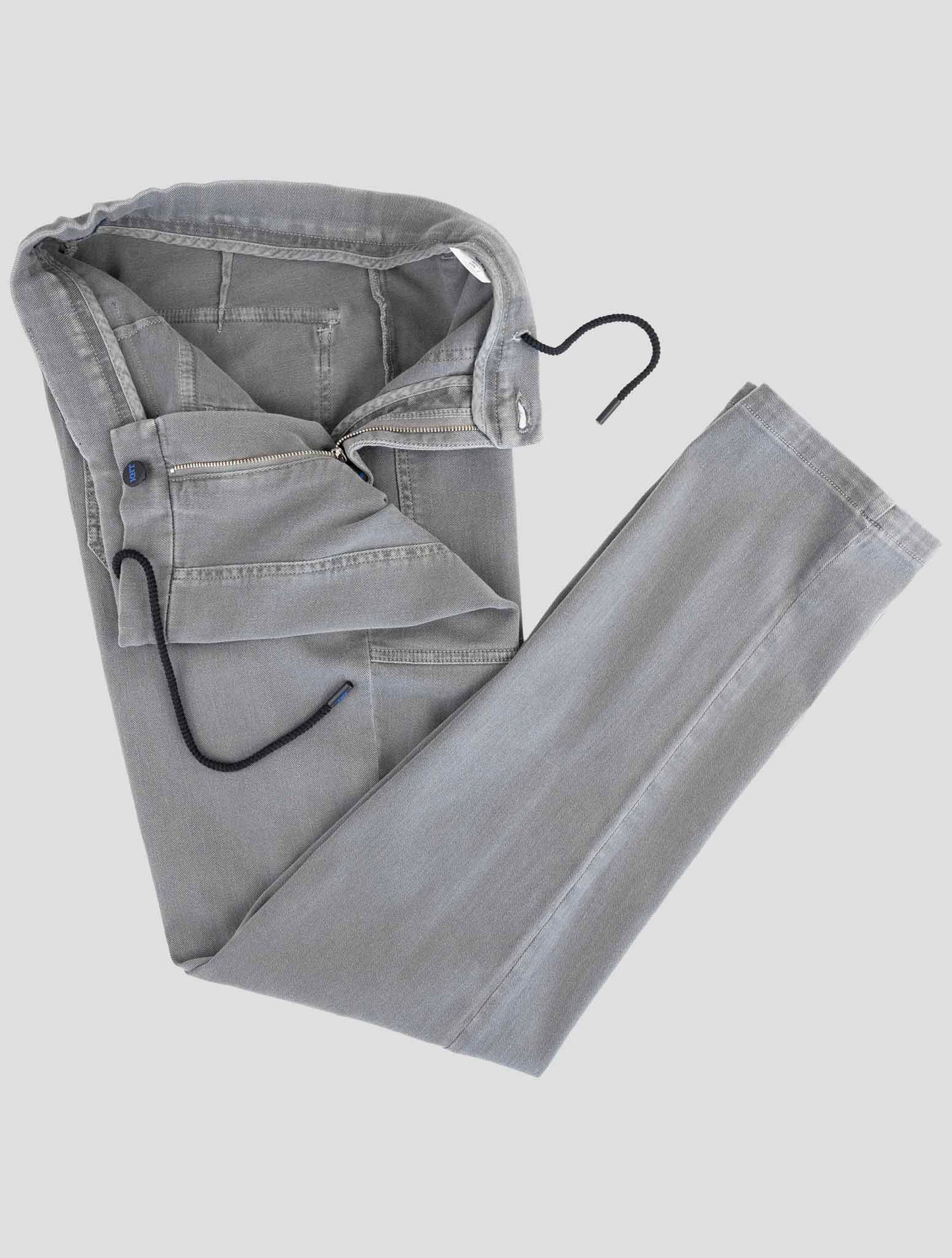 Kiton Knt Gray Cotton Cashmere Ea Pants