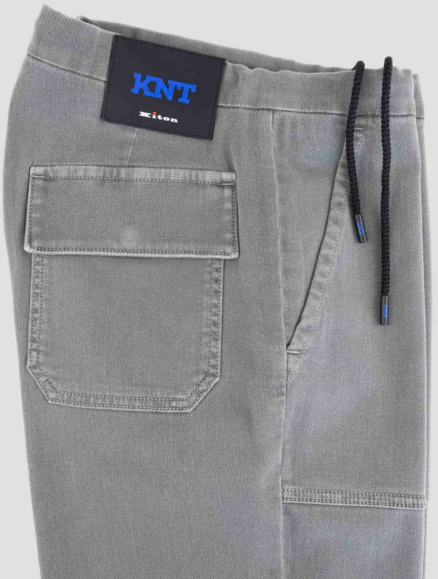 Kiton Knt Gray Cotton Cashmere Ea Pants