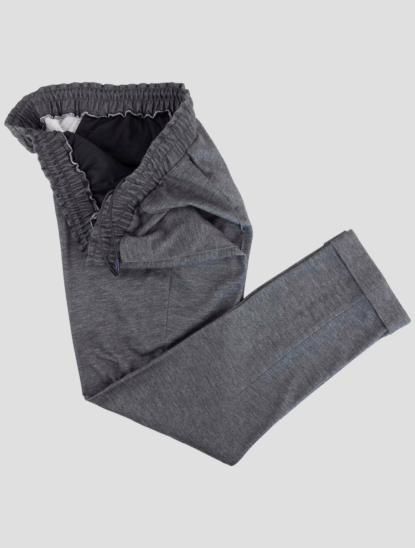 Kiton Knt Gray Cotton Cashmere Pl Pants