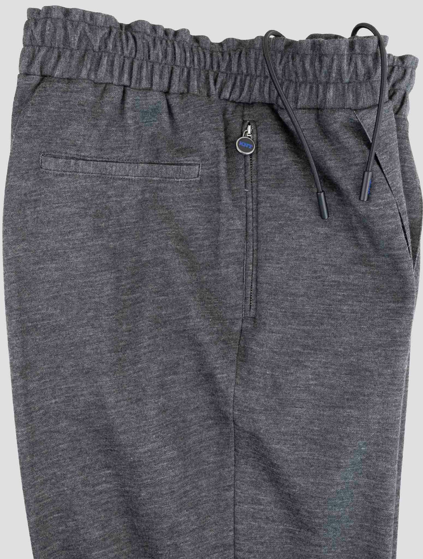 Kiton Knt Gray Cotton Cashmere Pl Pants