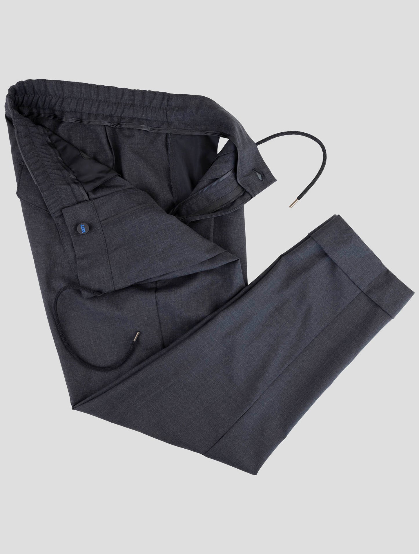 Kiton Knt Gray Wool Cargo Pants