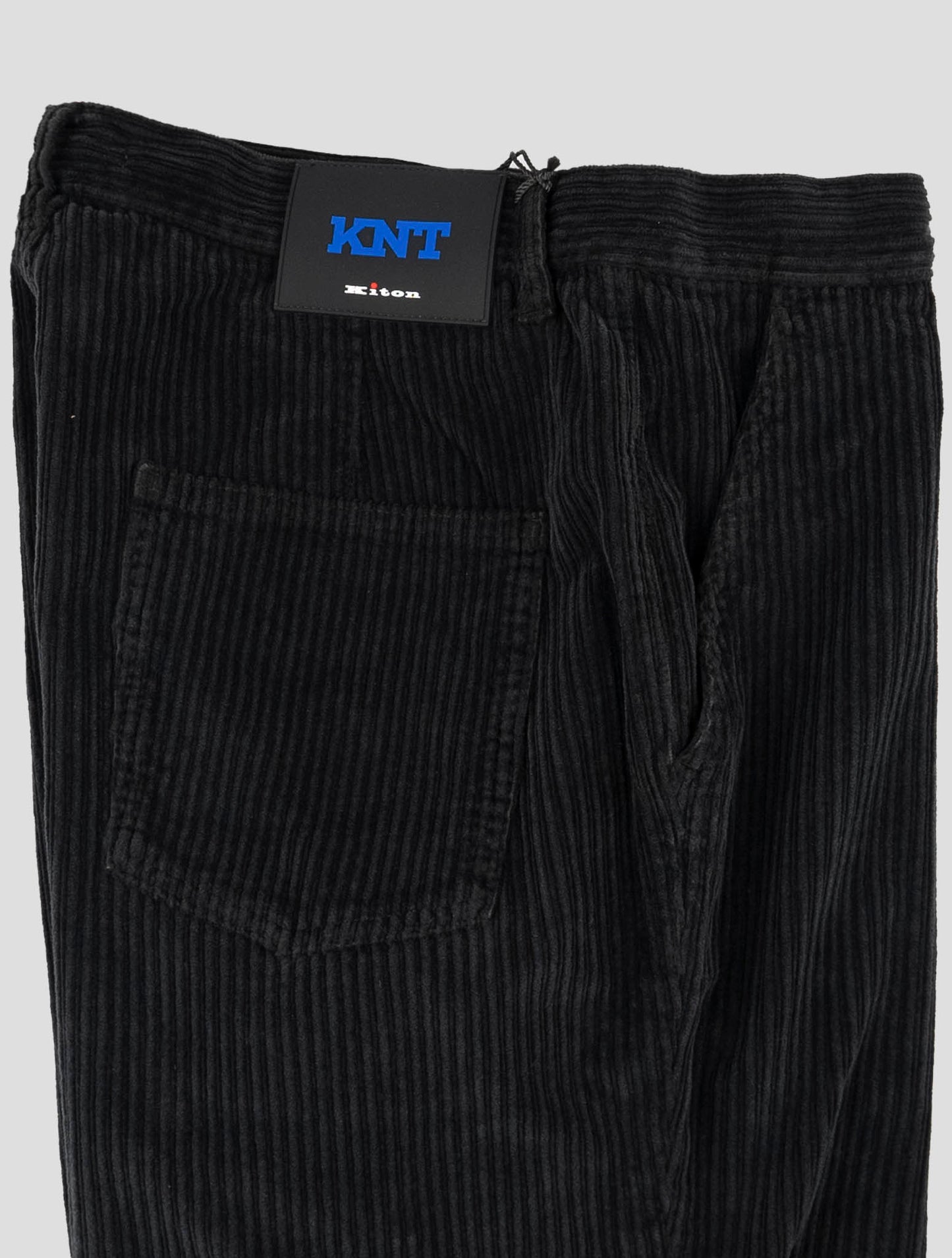 Kiton Knt Black Cotton Ea Velvet Pants