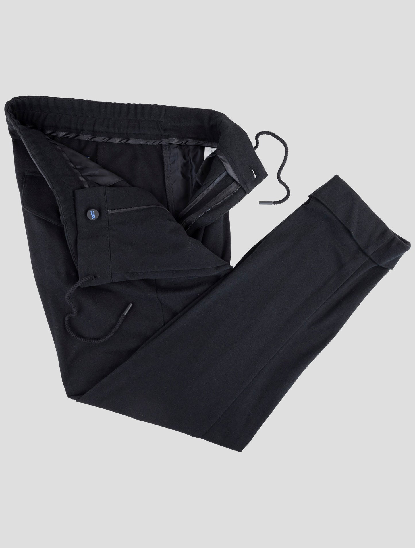 Kiton Knt Black Wool Pants