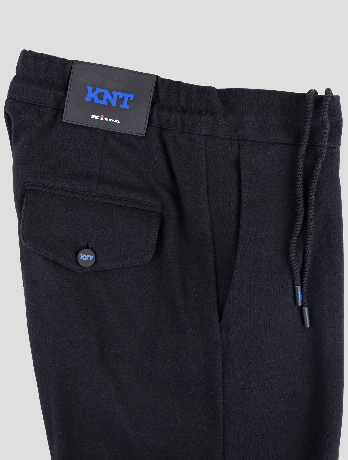 Kiton Knt Black Wool Pants
