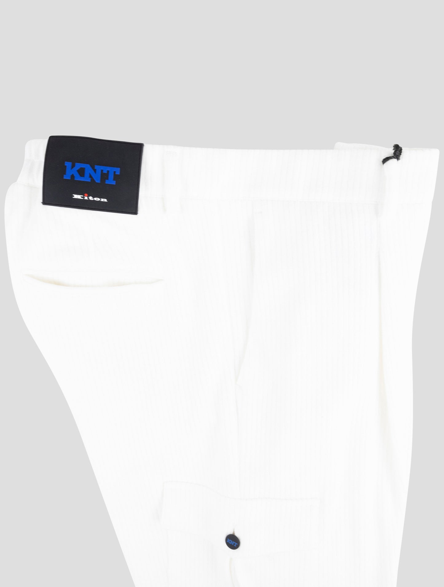 Kiton Knt White Cotton Cargo Pants