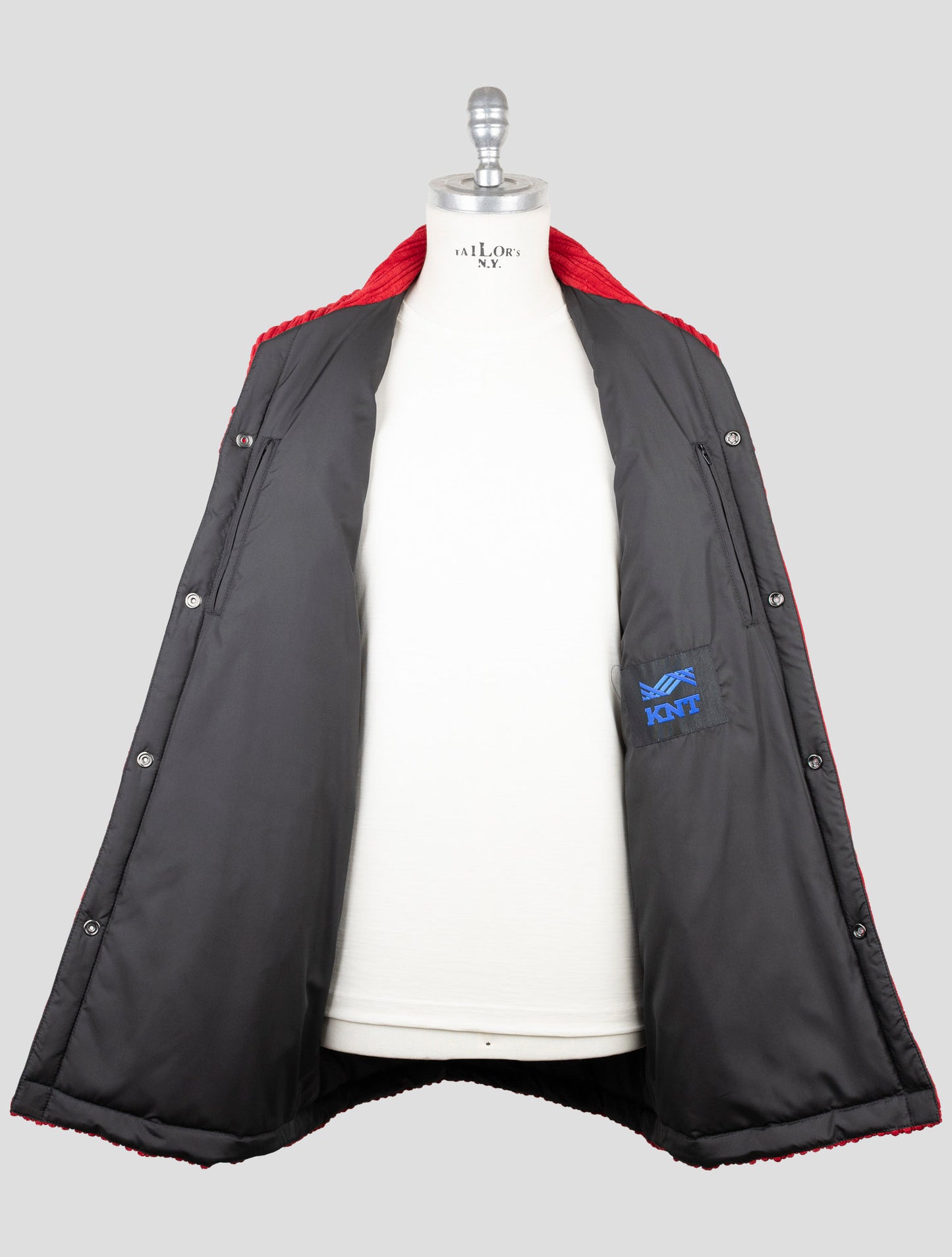 Kiton Knt Red Pl Pa Velvet Coat