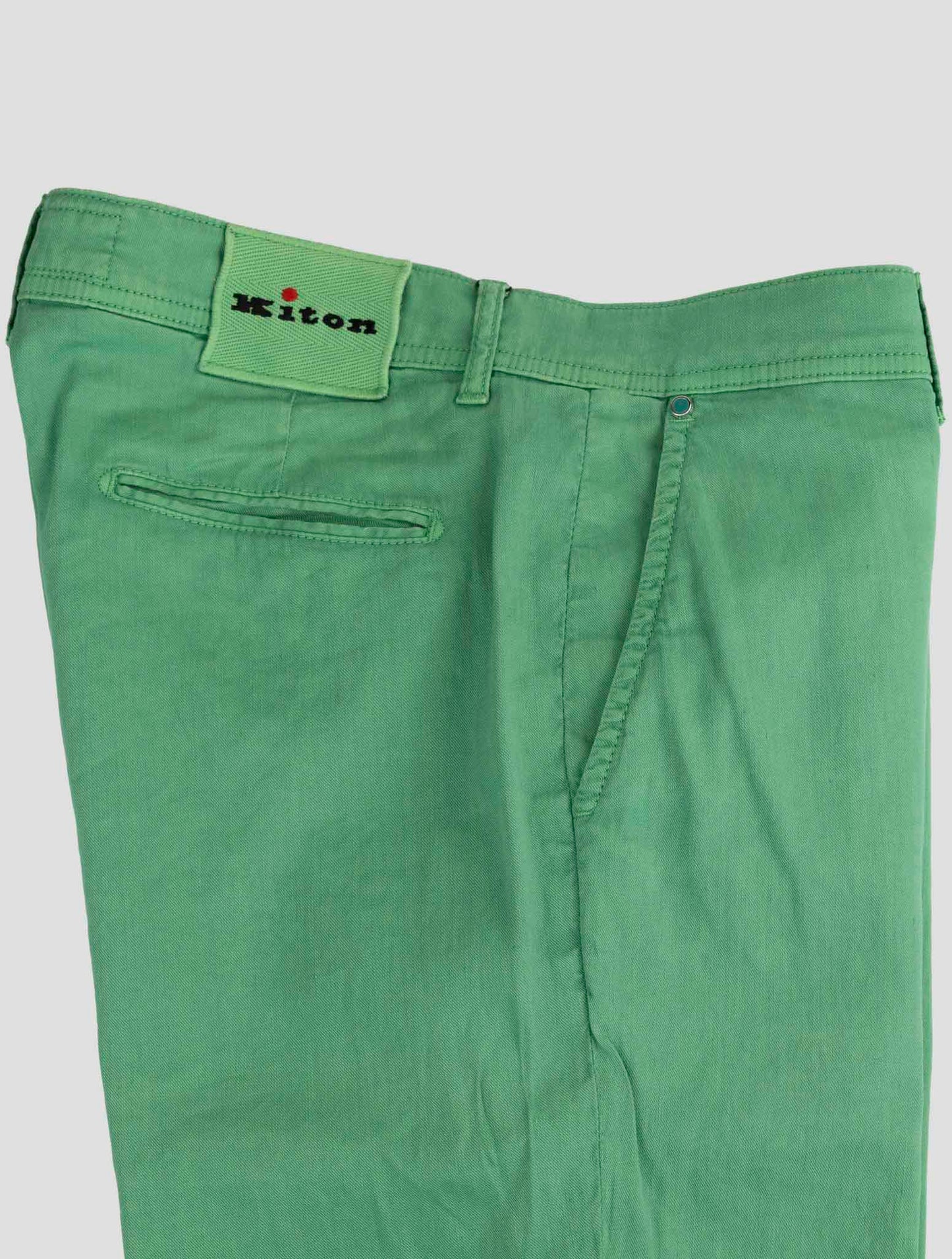 Kiton Green Linen Cotton Ea Short Pants