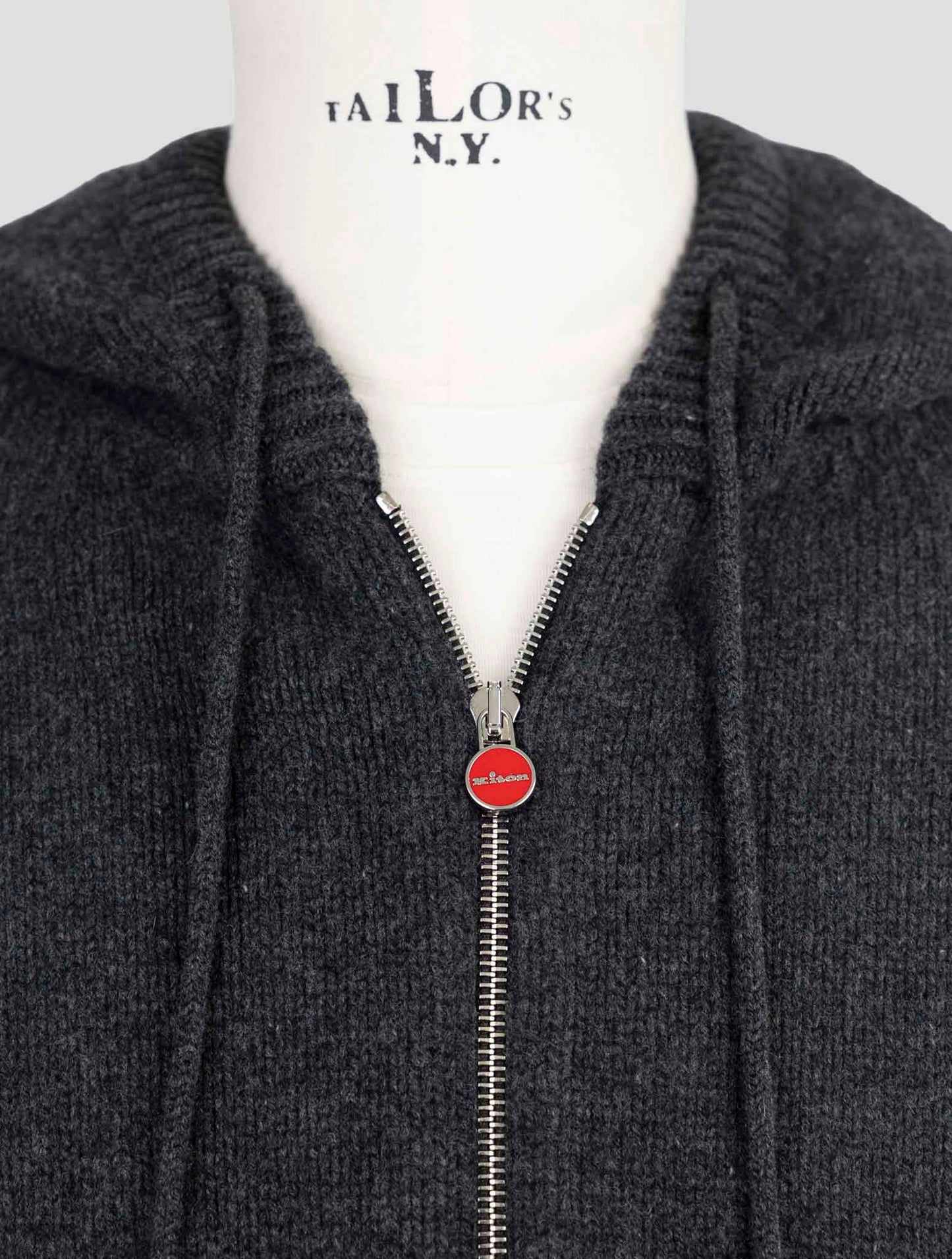 Kiton Multicolor Wool Sweater Full Zip Hoodie