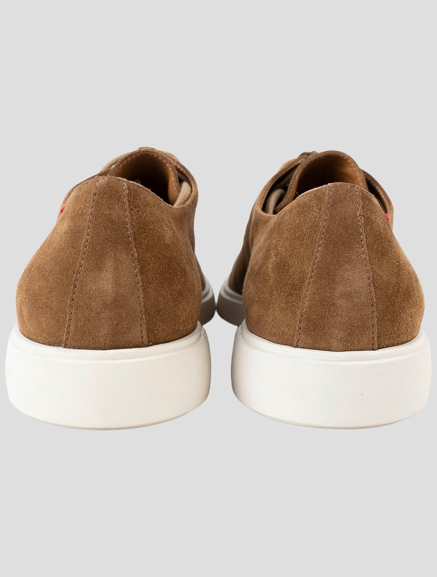 Kiton Brown Leather Suede Sneakers