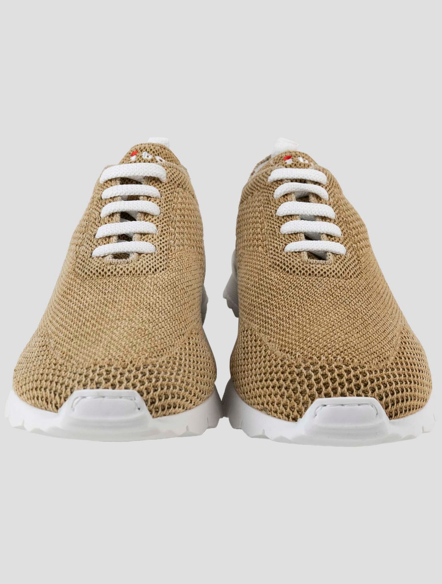 Kiton Brown Cotton Ea Sneakers