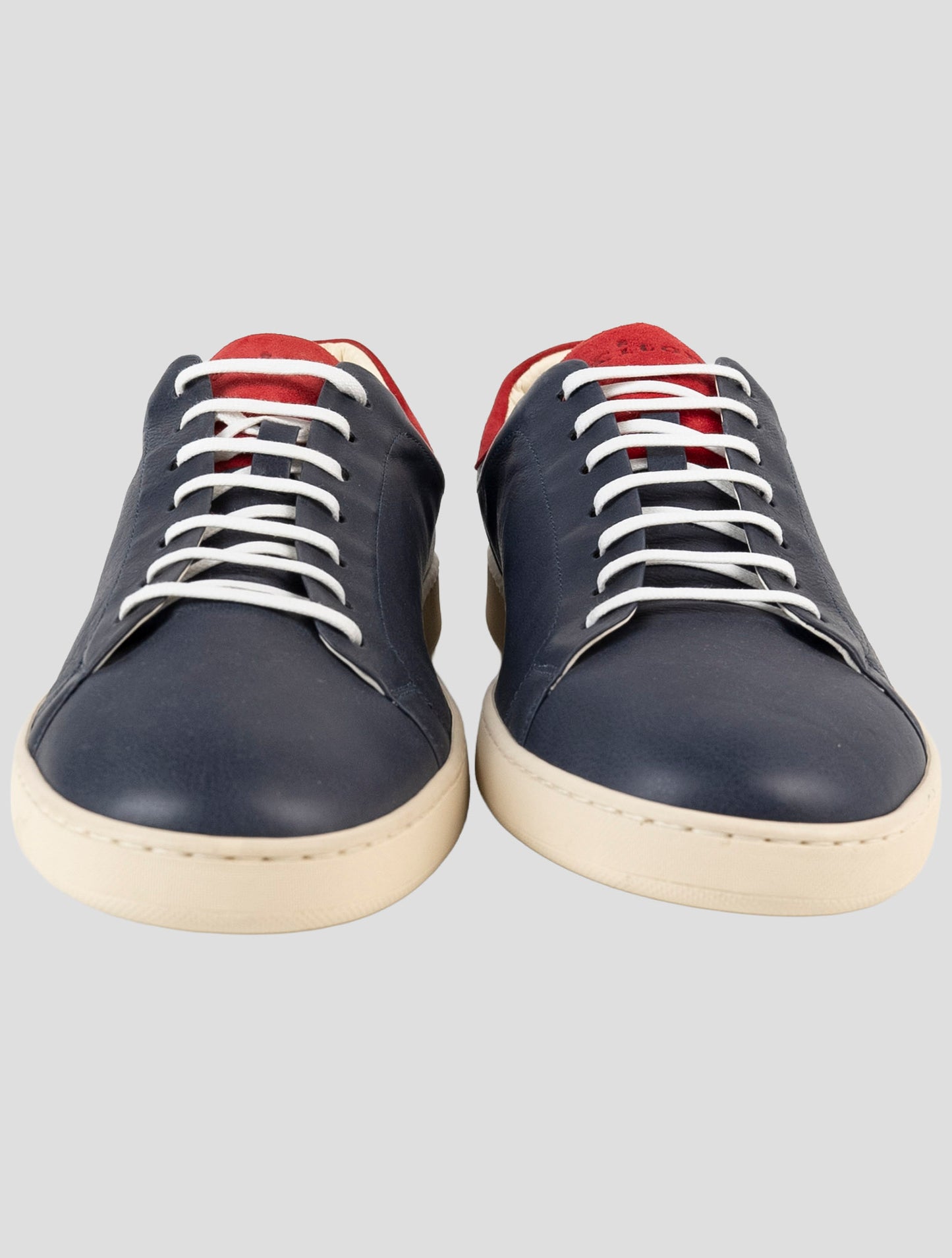 Kiton Blue Leather Sneakers