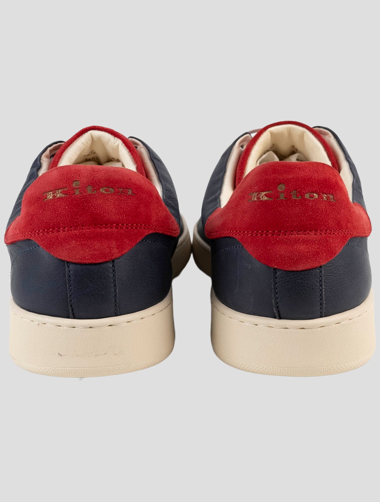 Kiton Blue Leather Sneakers