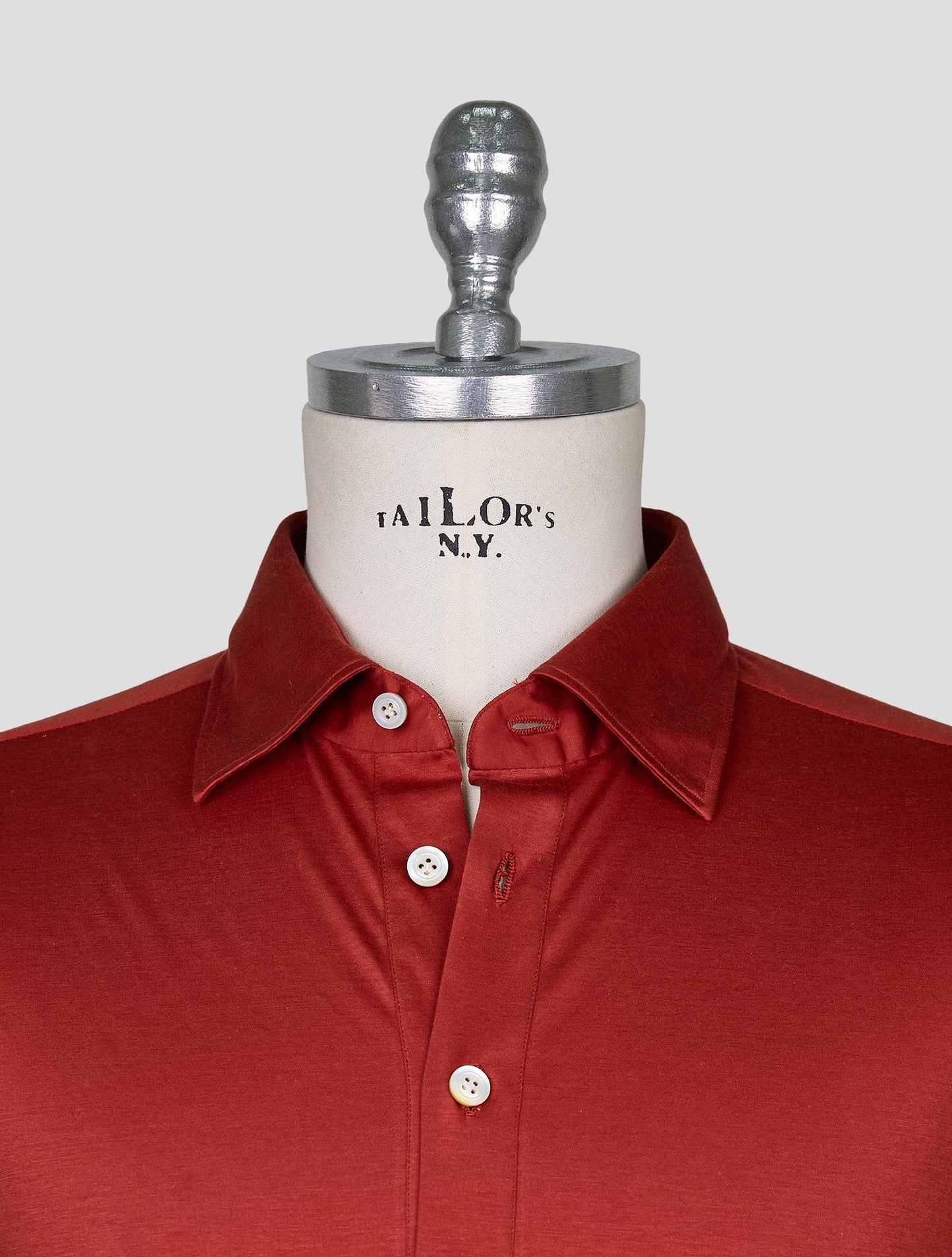 Kiton Orange Cotton Sweater Polo