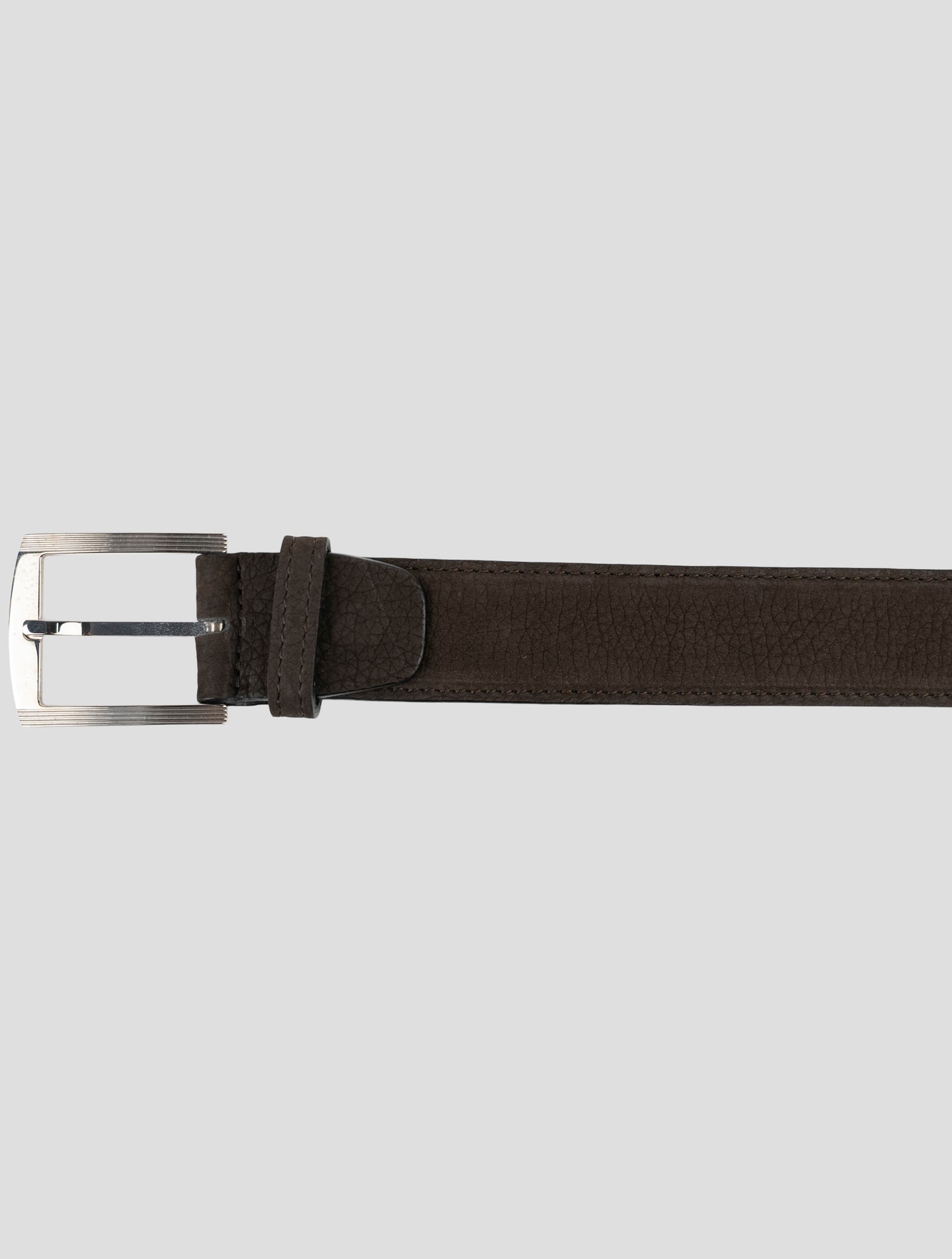 Kiton Brown Leather Suede Belt