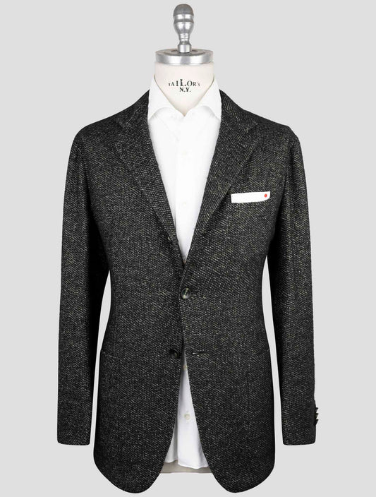 Kiton Dark Green Cashmere Lama Silk Pa Blazer