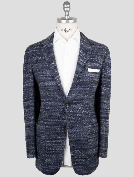 Kiton Blue Cashmere Silk Blazer