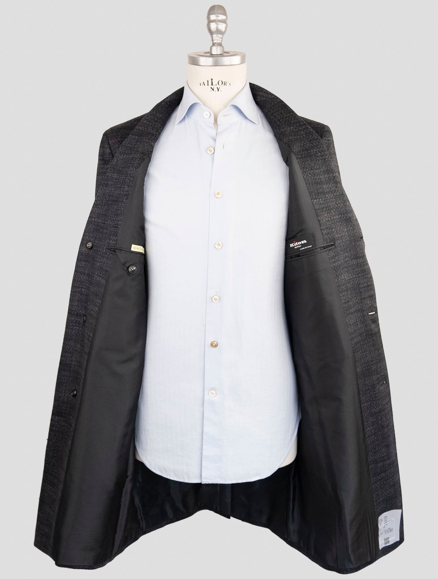 Kiton Dark Gray Cashmere Overcoat