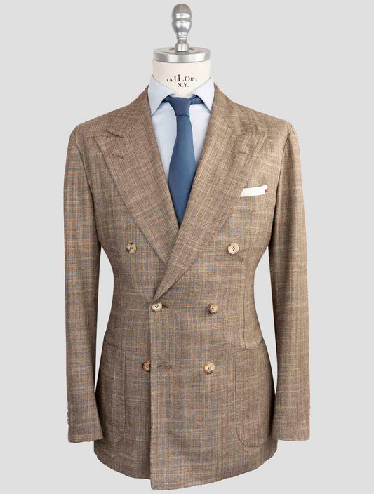 Kiton Brown Cashmere Silk Blazer