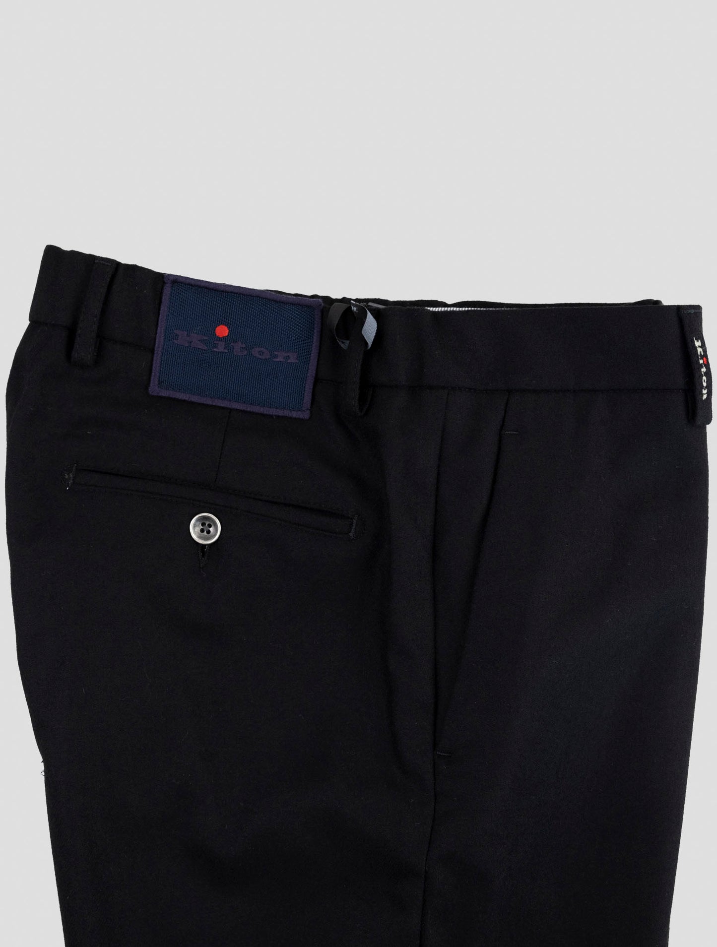 Kiton Black Wool Pants