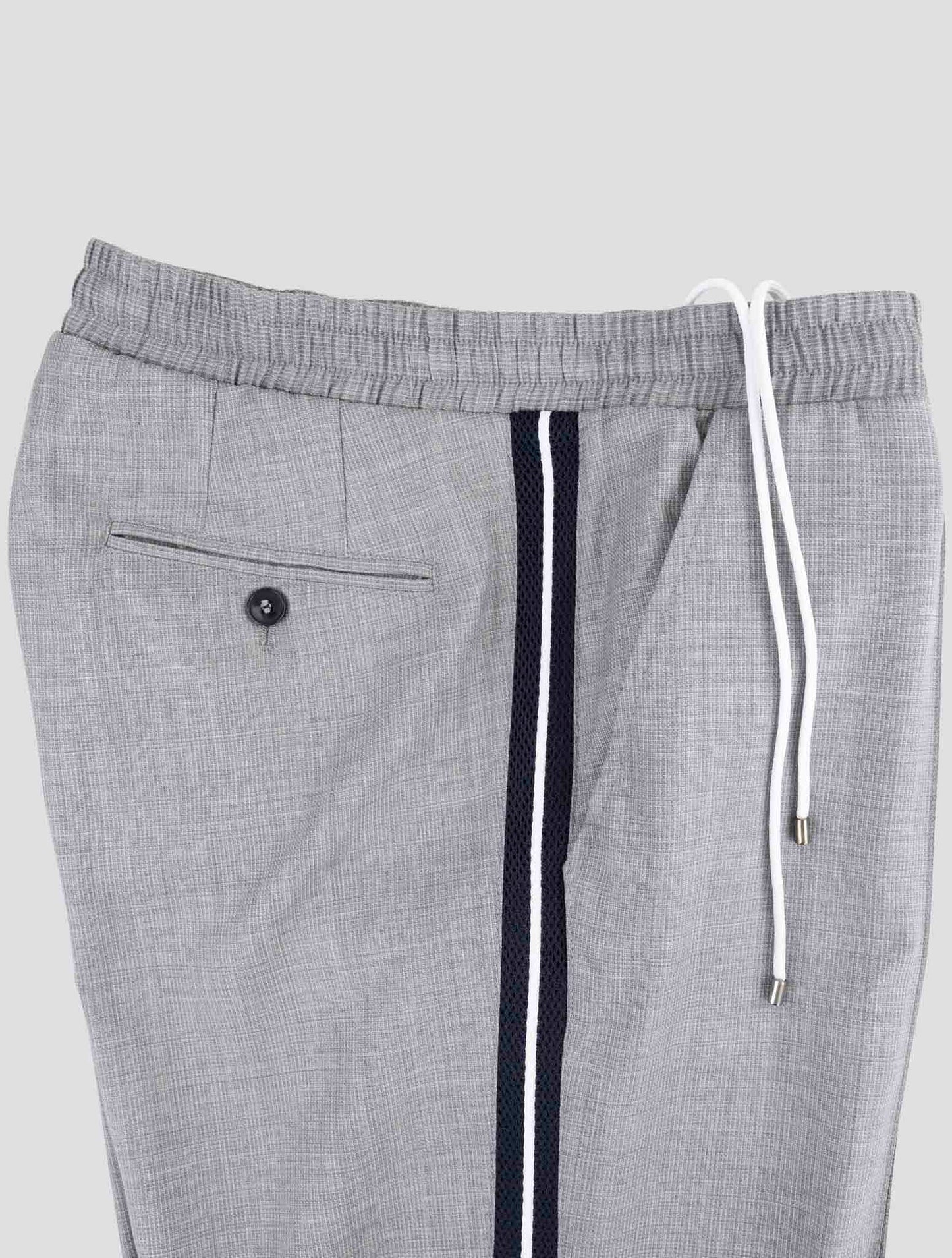 Kiton Gray Fleece Wool Pa Pants