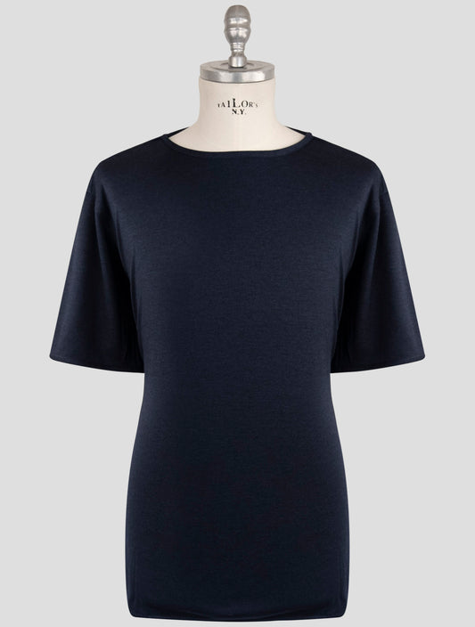 Kiton Blue Cashmere Silk T-Shirt