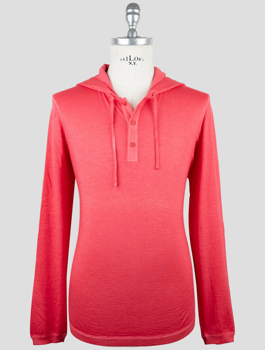 Kiton Pink Cashmere Silk Sweater Hoodie